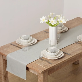 French Perle Dove Grey 70X14 Table Runner