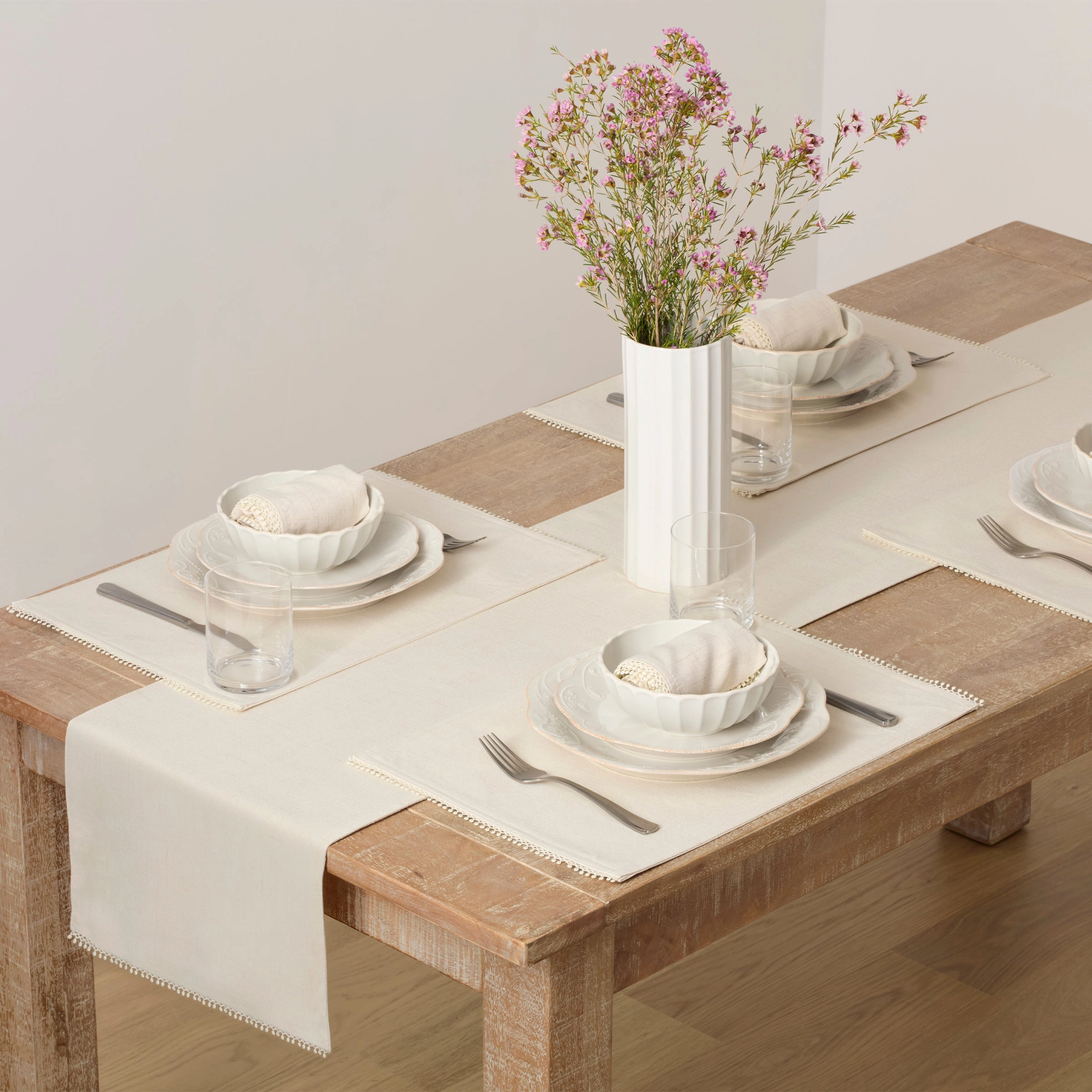 French Perle Natural 13X18 Placemats - Set Of 4