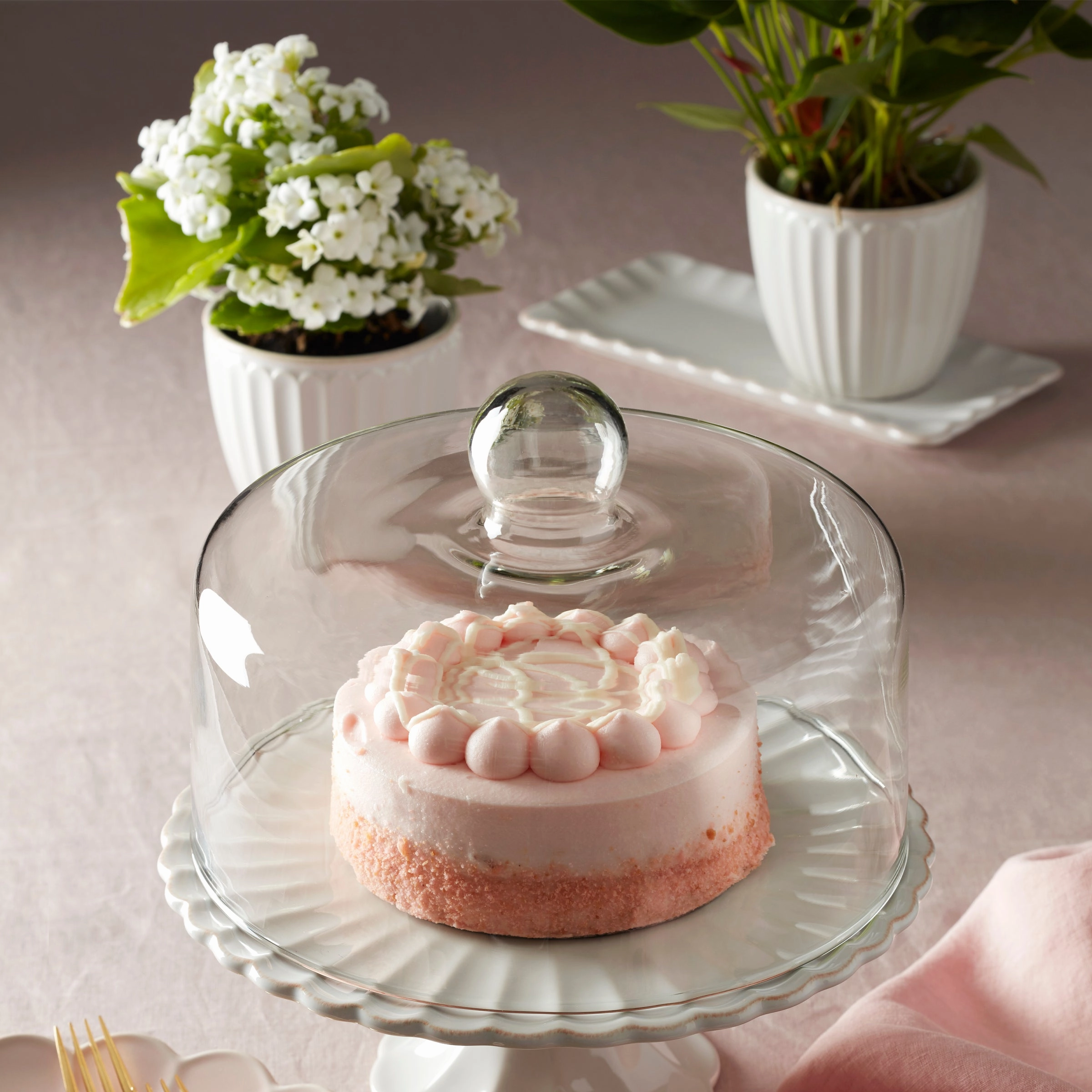 French Perle Scallop 3-Piece Herb Pot Set