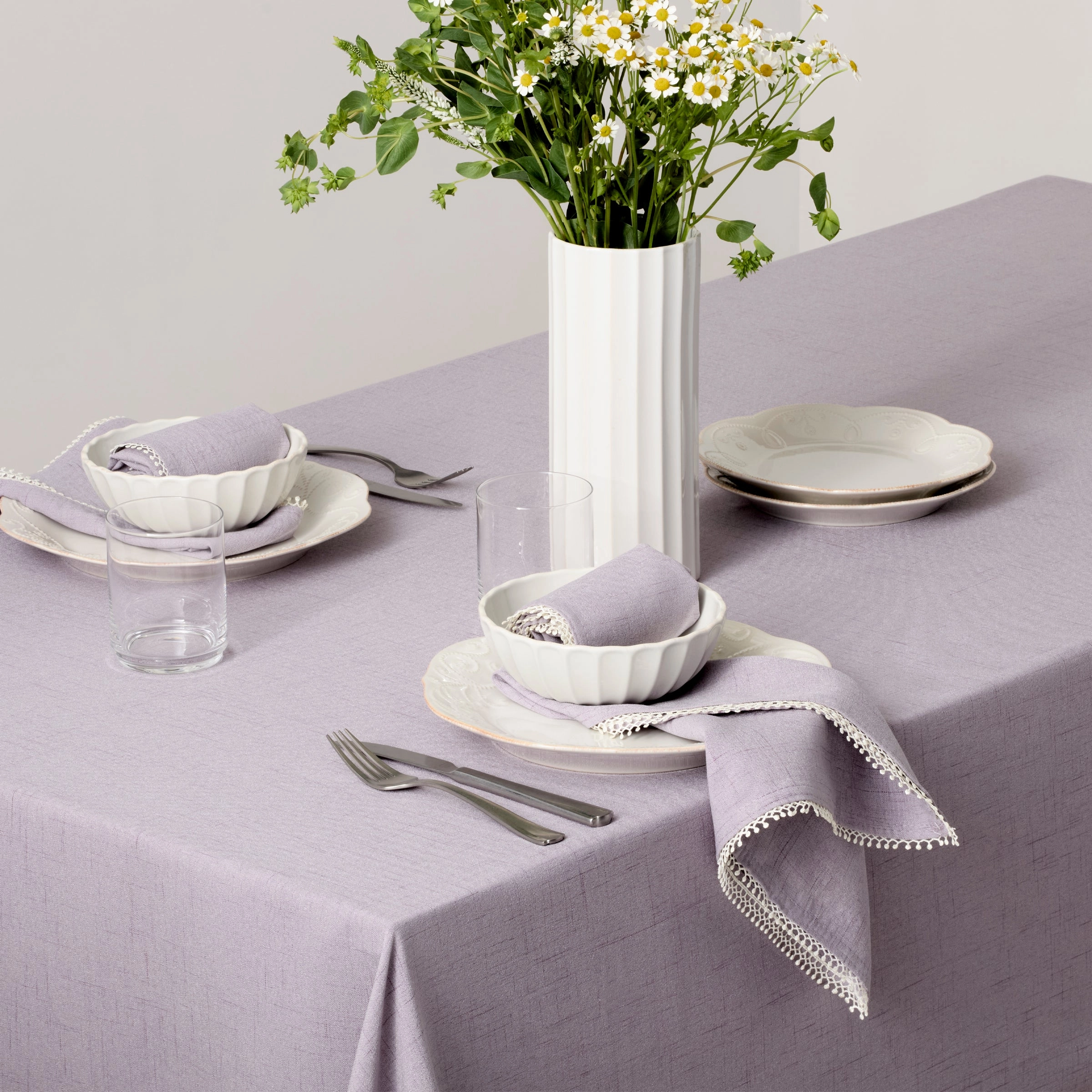 French Perle Violet 60X84 Tablecloth