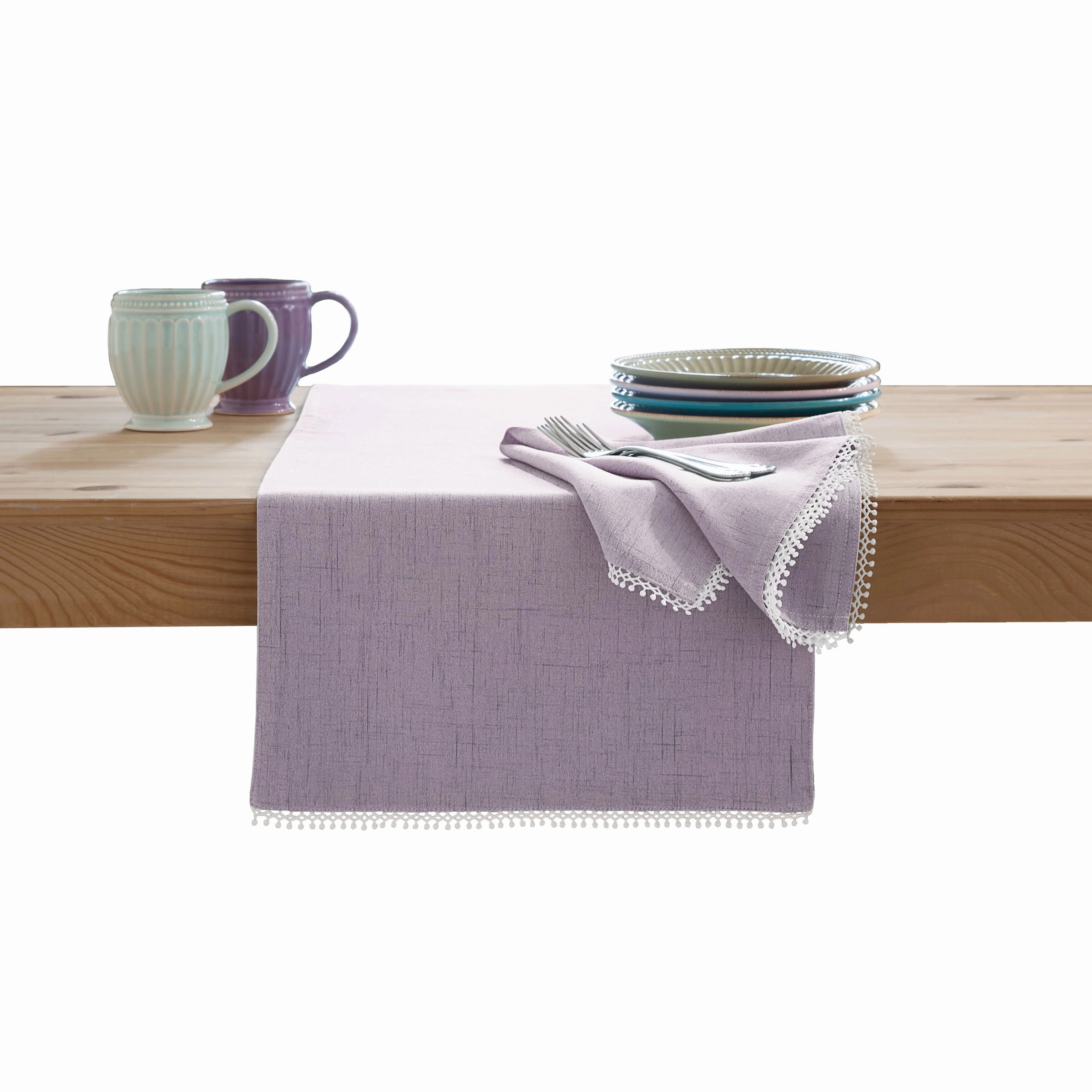 French Perle Violet Dinner Napkins - Set Of 2