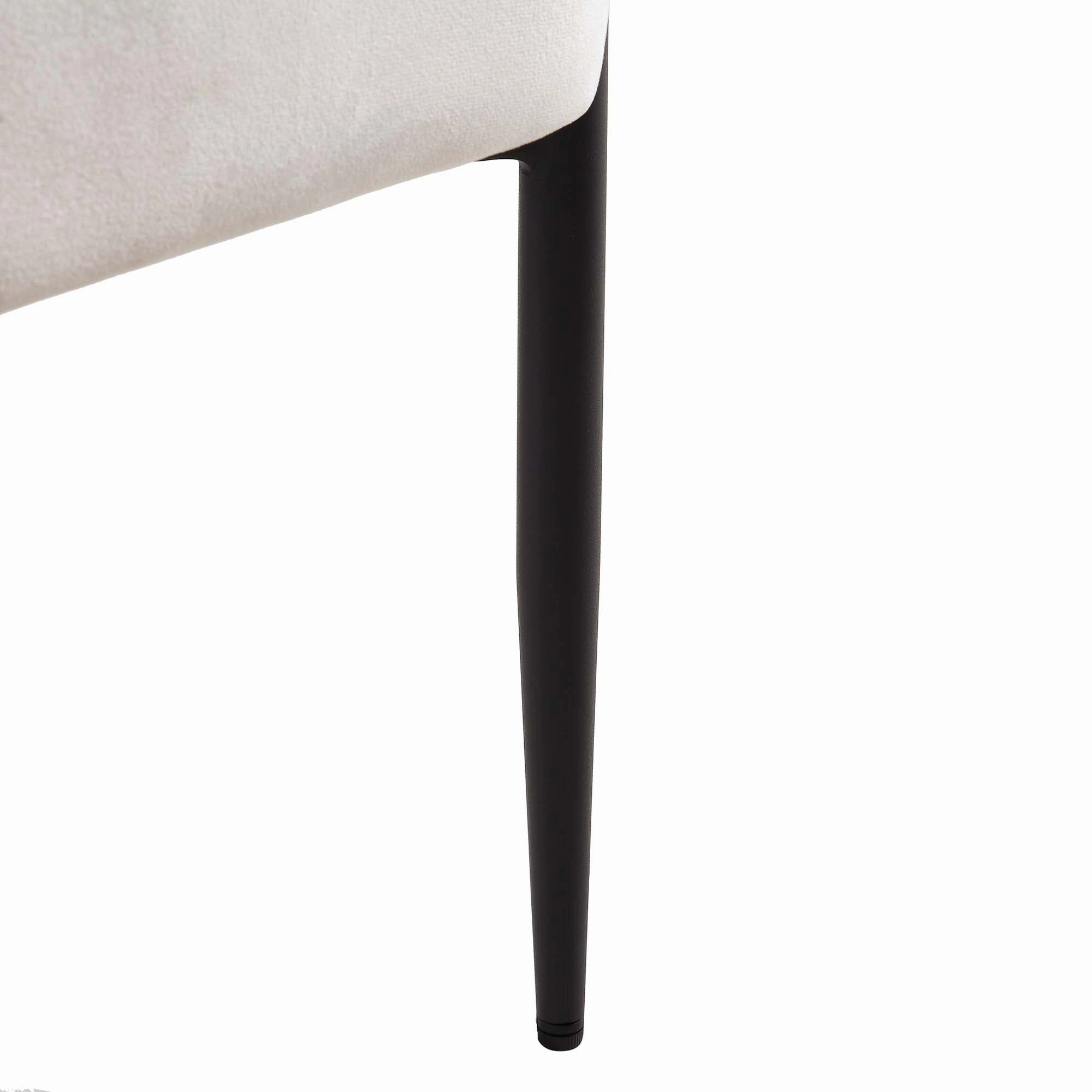 Fulbourn Champagne Velvet Dining Chair with Black Legs