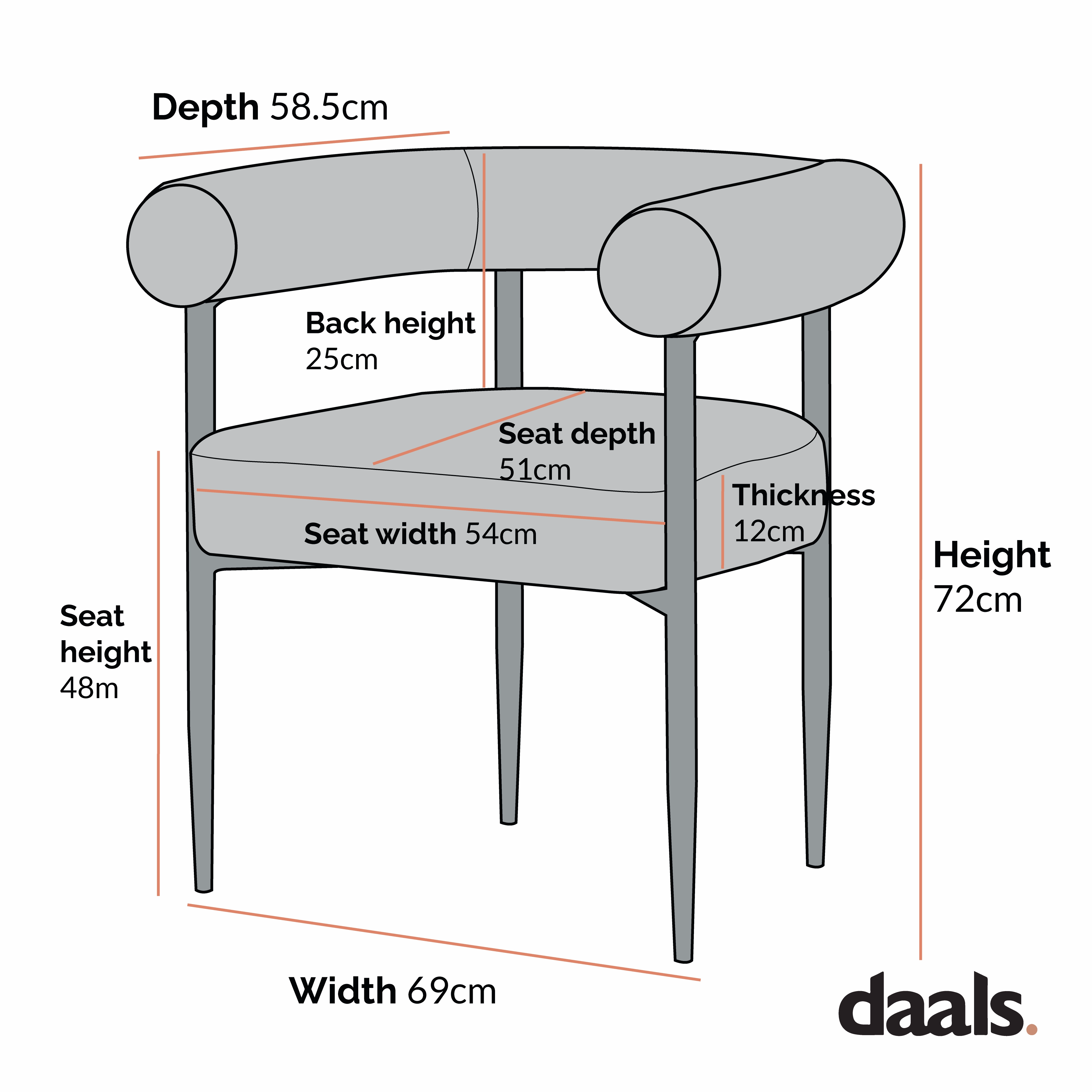 Fulbourn Taupe Boucle Dining Chair with Natural Wood Effect Legs
