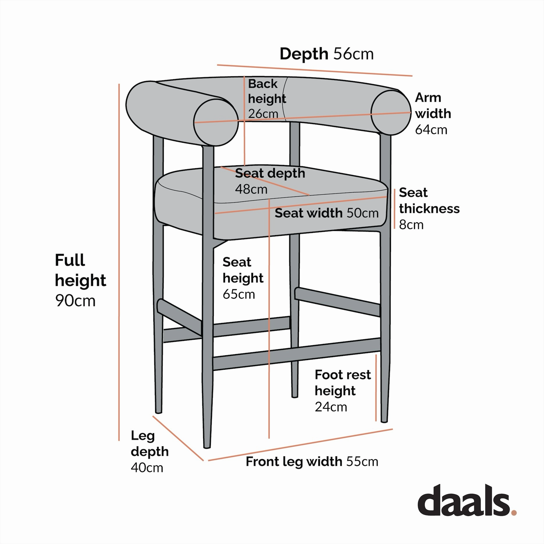 Fulbourn White Boucle Counter Stool with Natural Wood Effect Legs