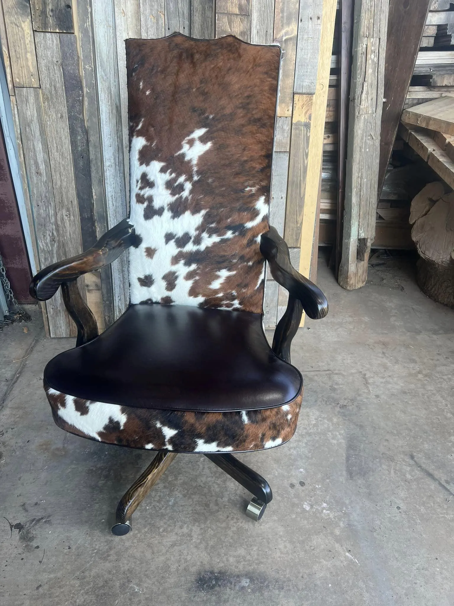 Full Back Tri Color Cowhide Office Chair gaming chair, computer chair