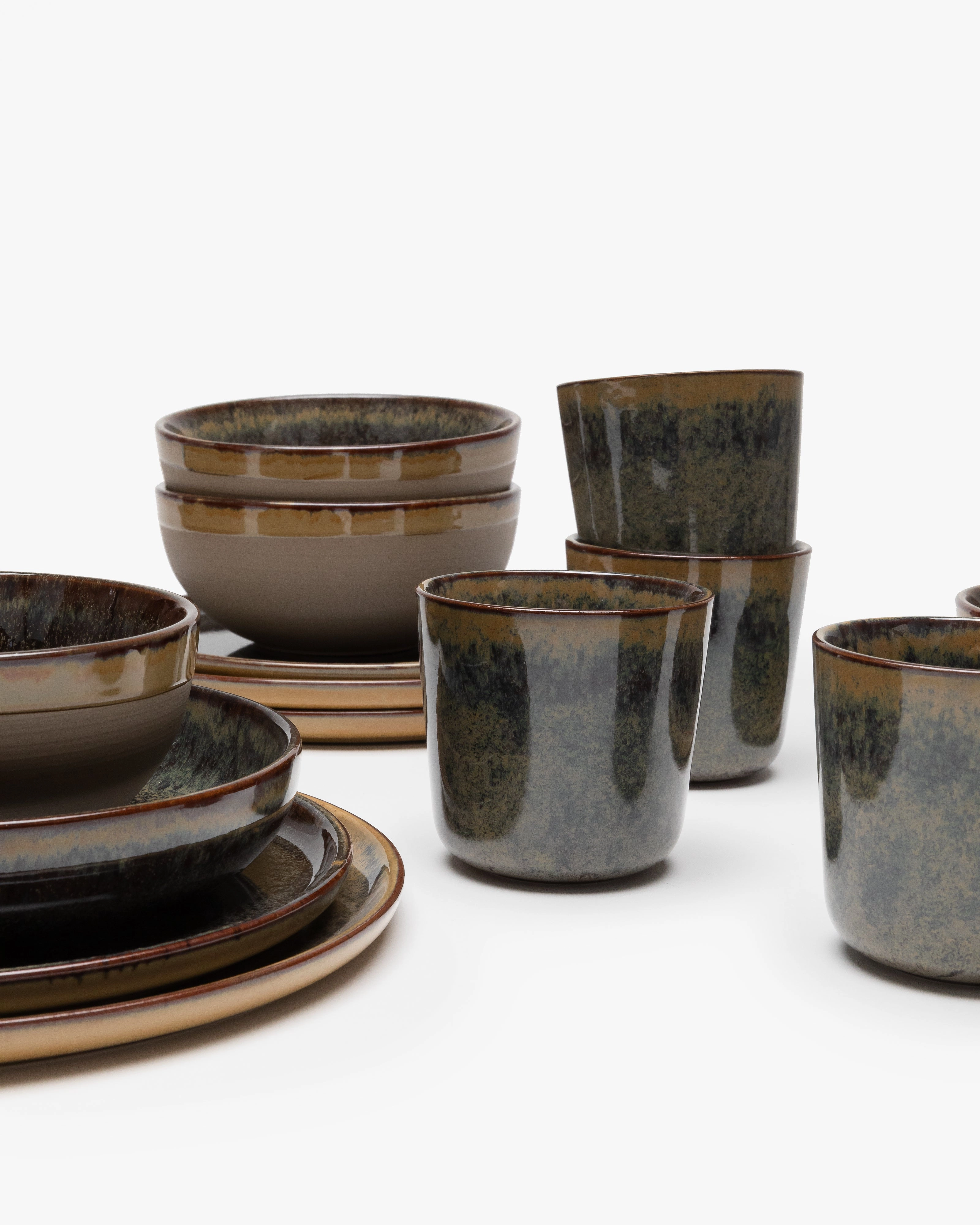 Full Set 24 pieces indi gray Surface