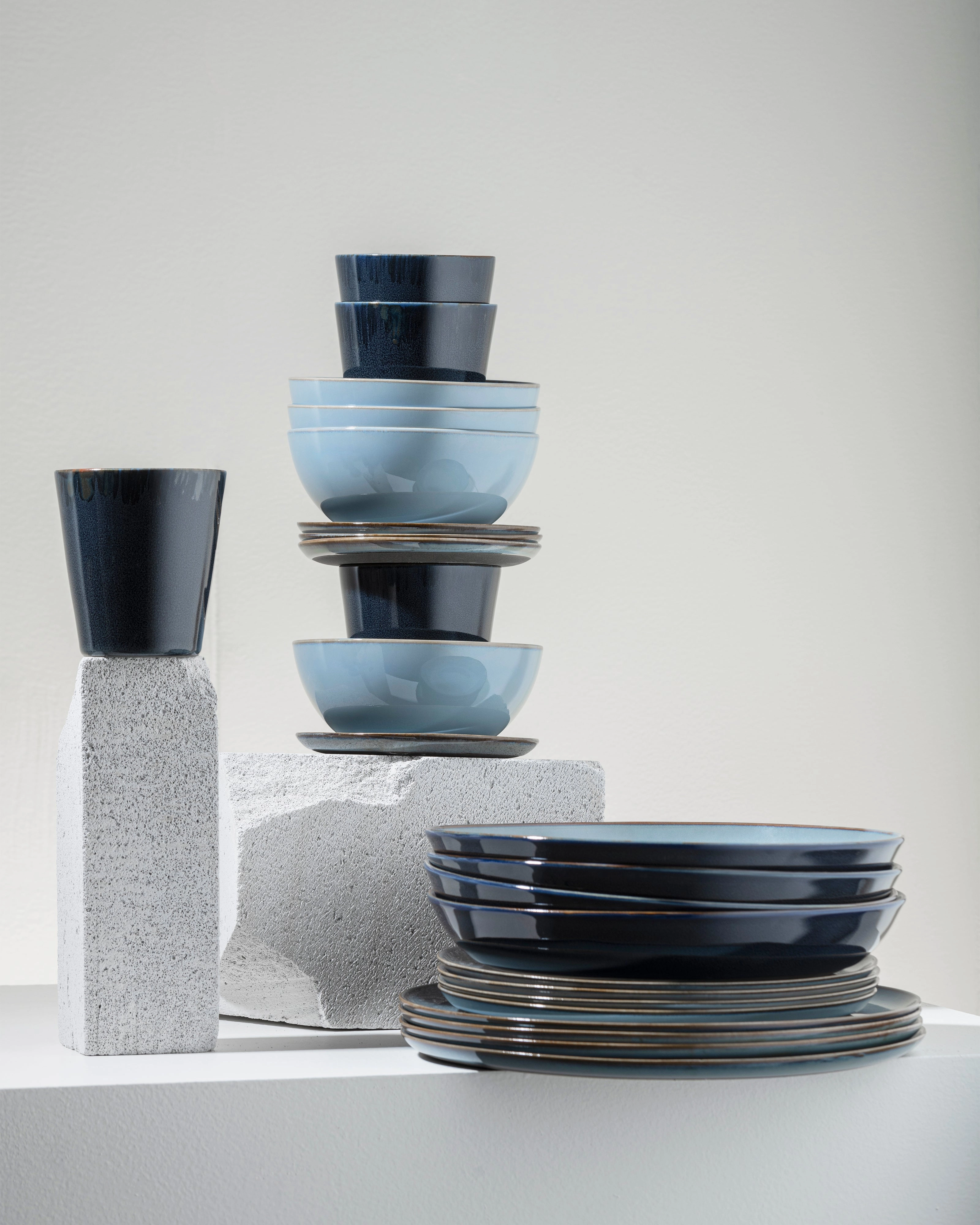 Full Set 24 pieces smoky blue Terres de rves