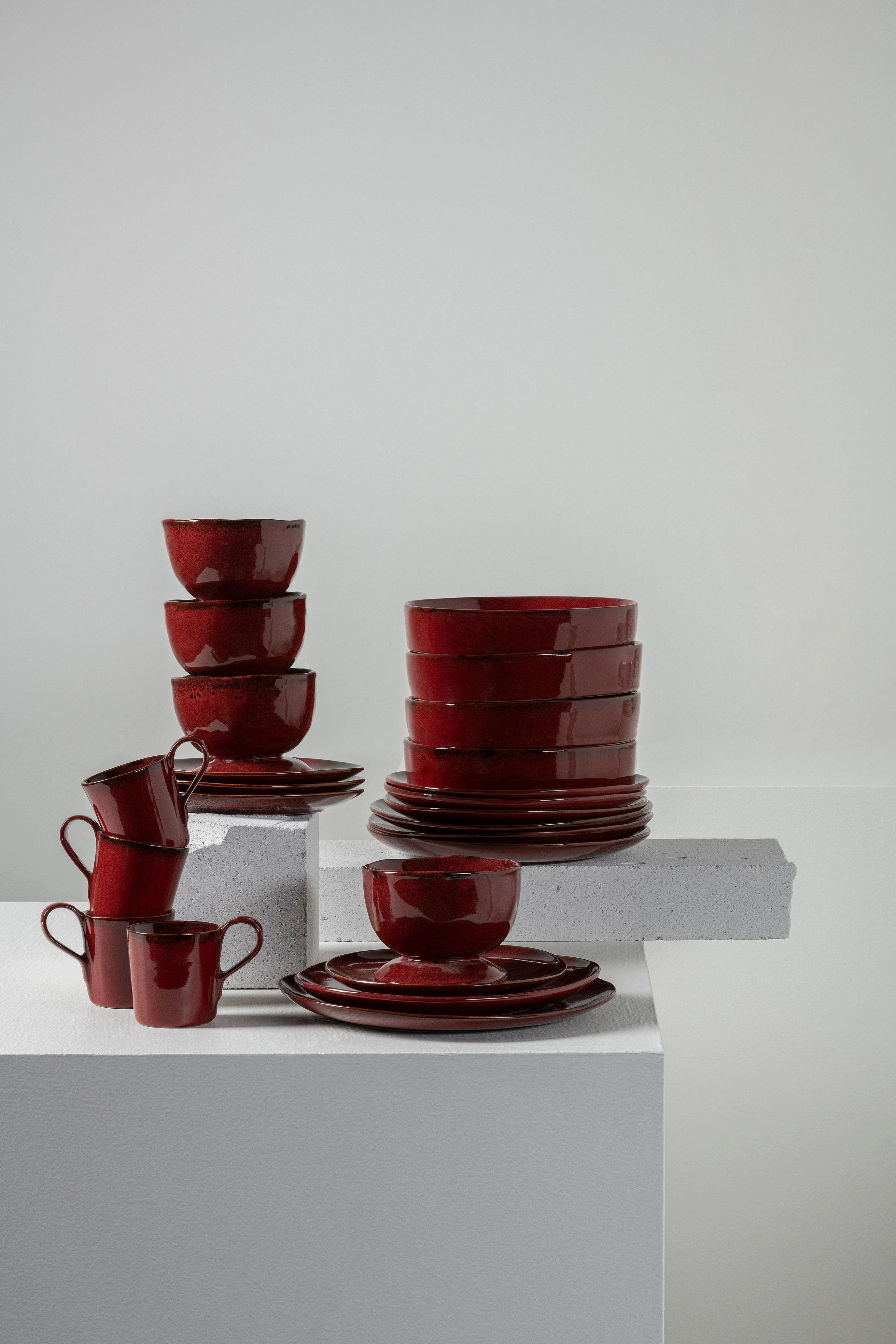 Full Set 24 pieces Venetian red La Mre