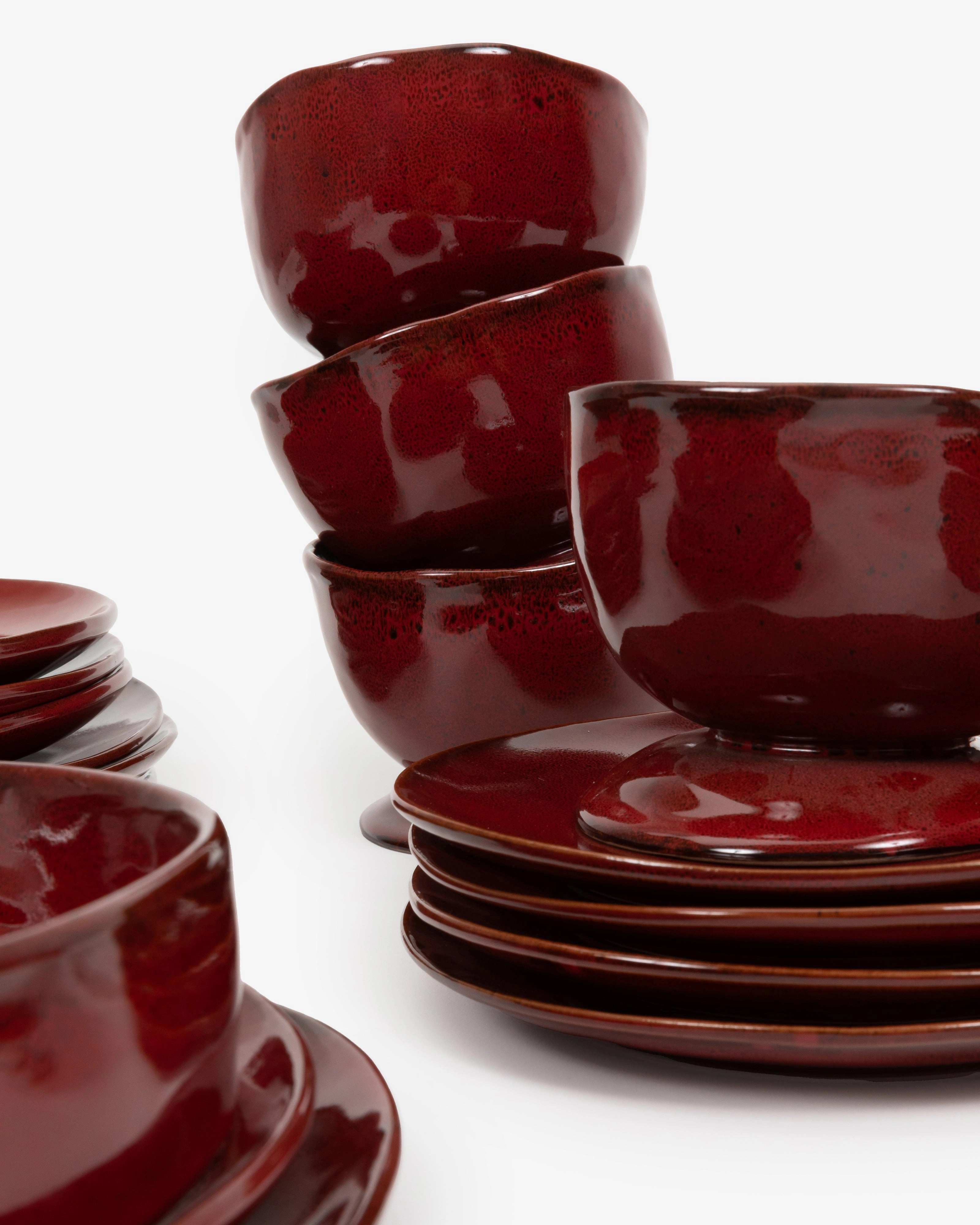Full Set 24 pieces Venetian red La Mre