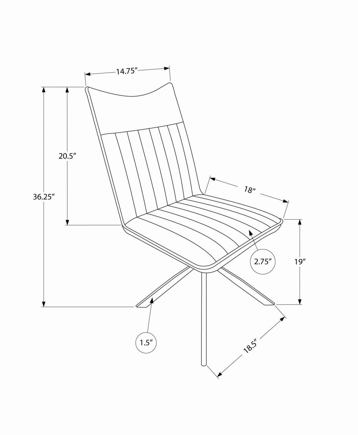Fulton Dining Chair - Black - Set Of Two