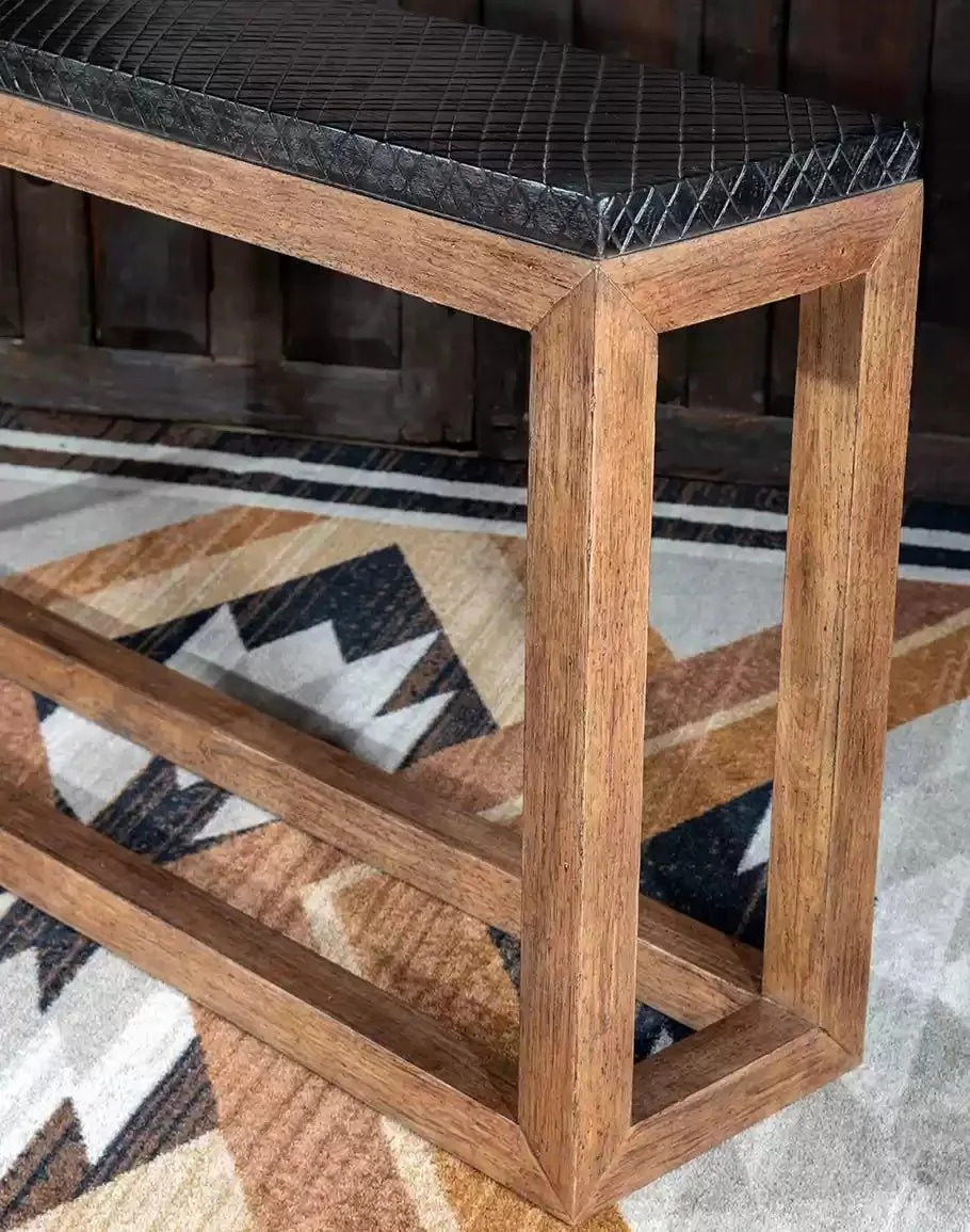 Furrowed Bark & Hickory Sofa Table