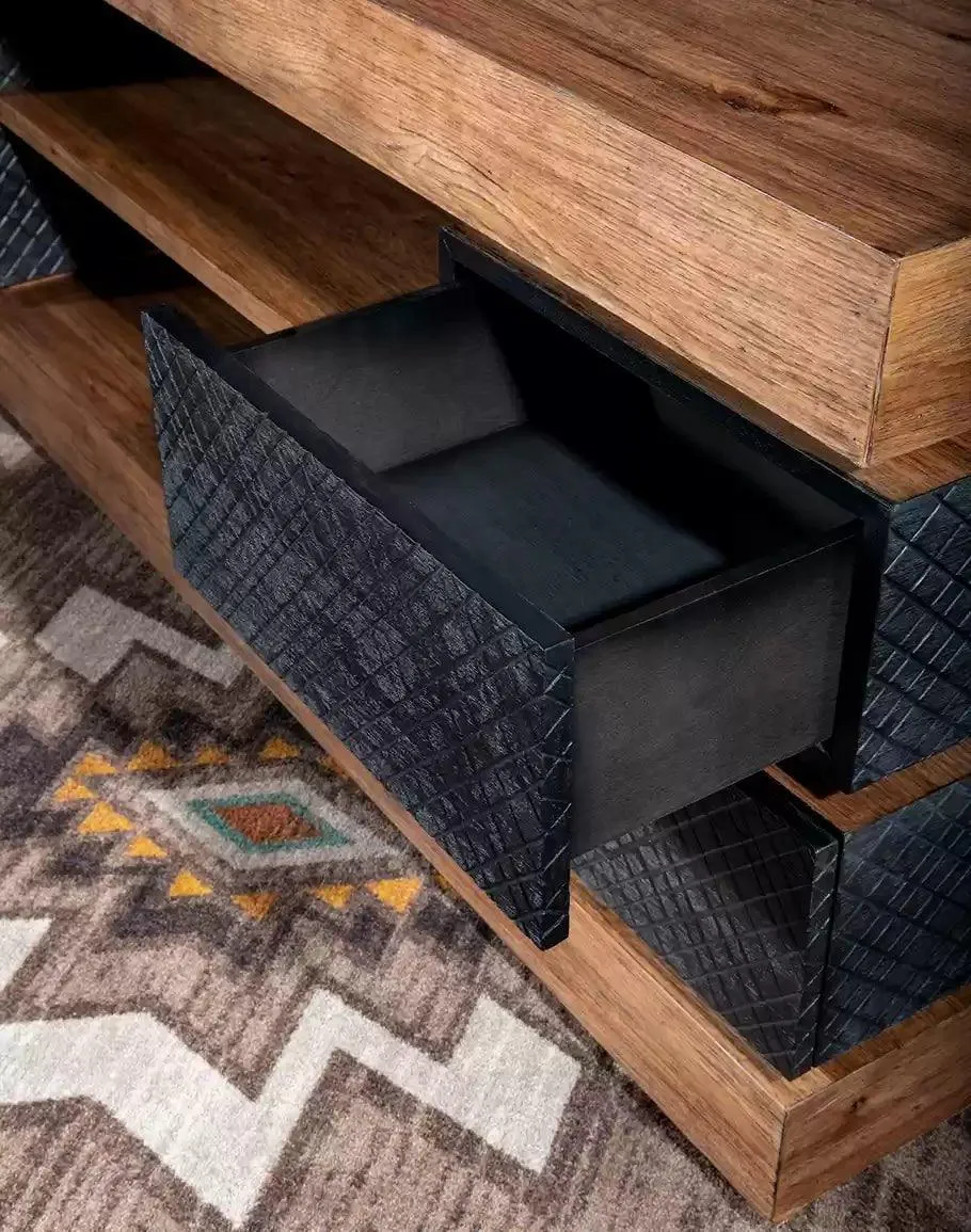 Furrowed Bark & Hickory TV Console