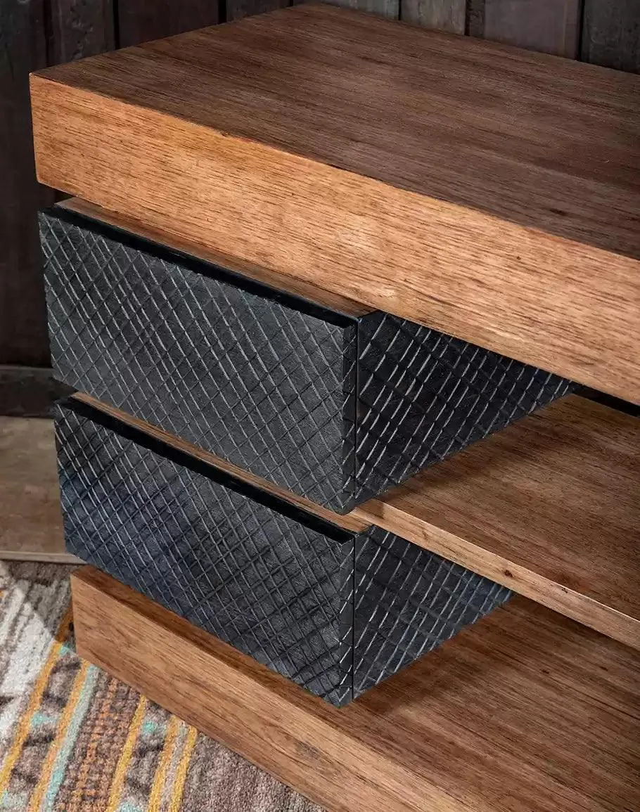 Furrowed Bark & Hickory TV Console