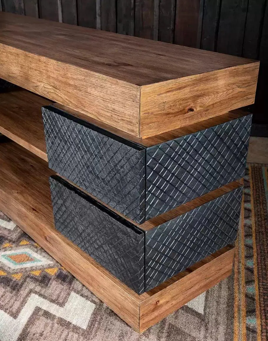 Furrowed Bark & Hickory TV Console