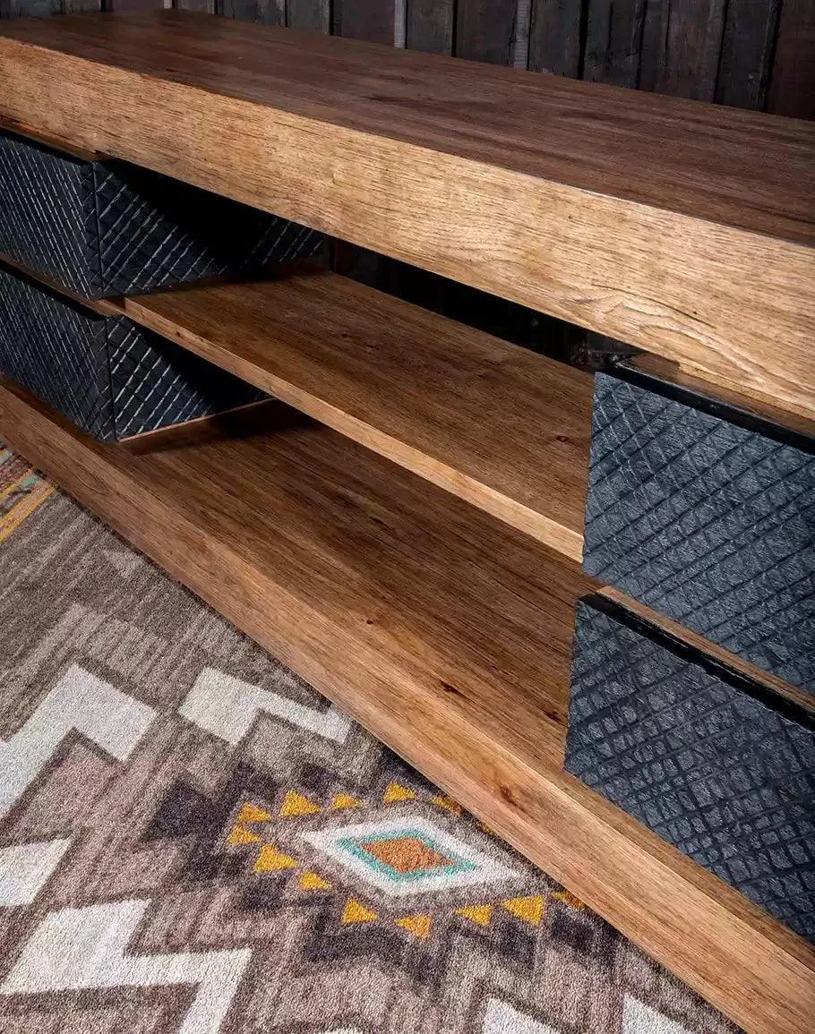 Furrowed Bark & Hickory TV Console
