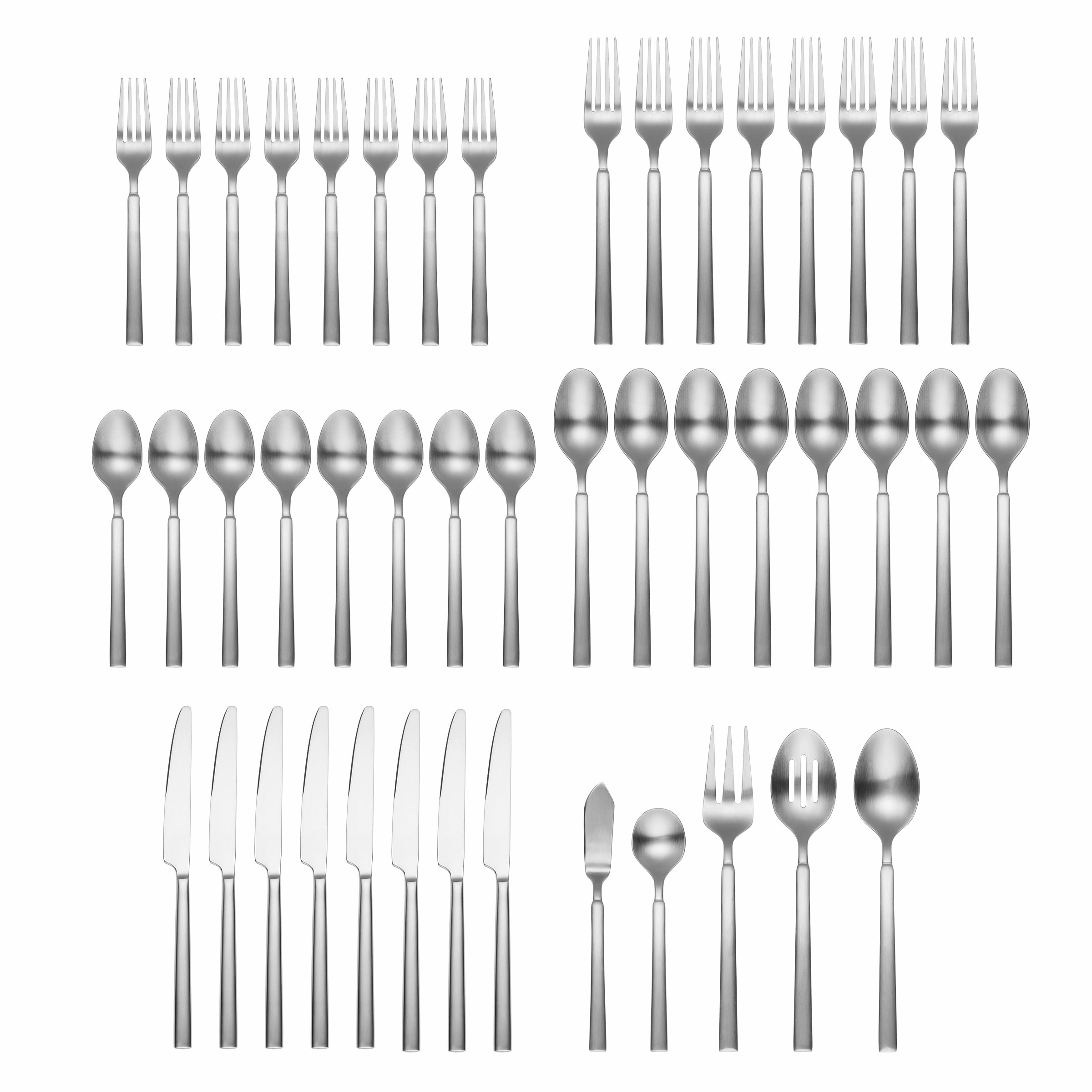 Gailann Satin 45 Piece Flatware Set with Caddy