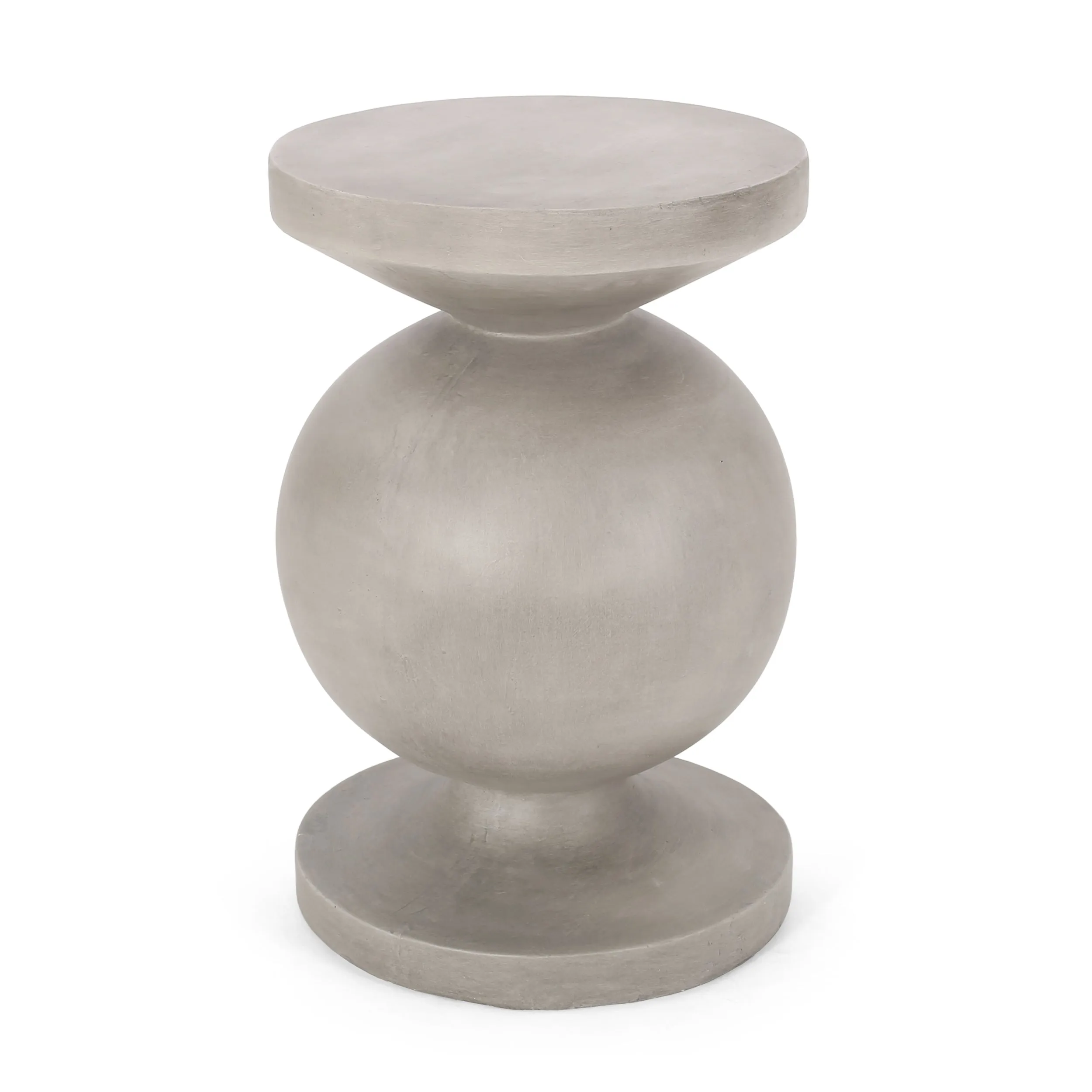 Gaudet Outdoor Lightweight Concrete Side Table, Concrete Finish coffee table, accent table