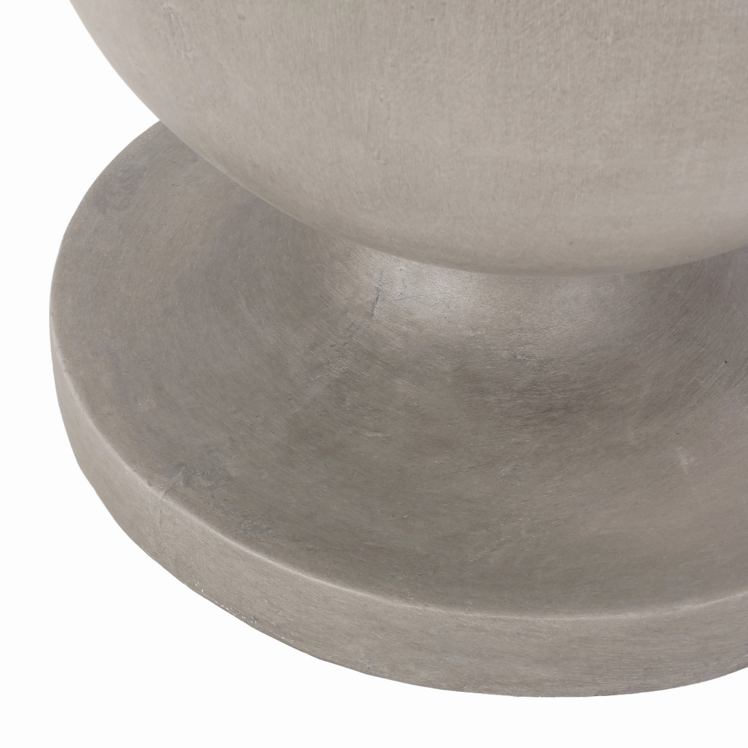 Gaudet Outdoor Lightweight Concrete Side Table, Concrete Finish