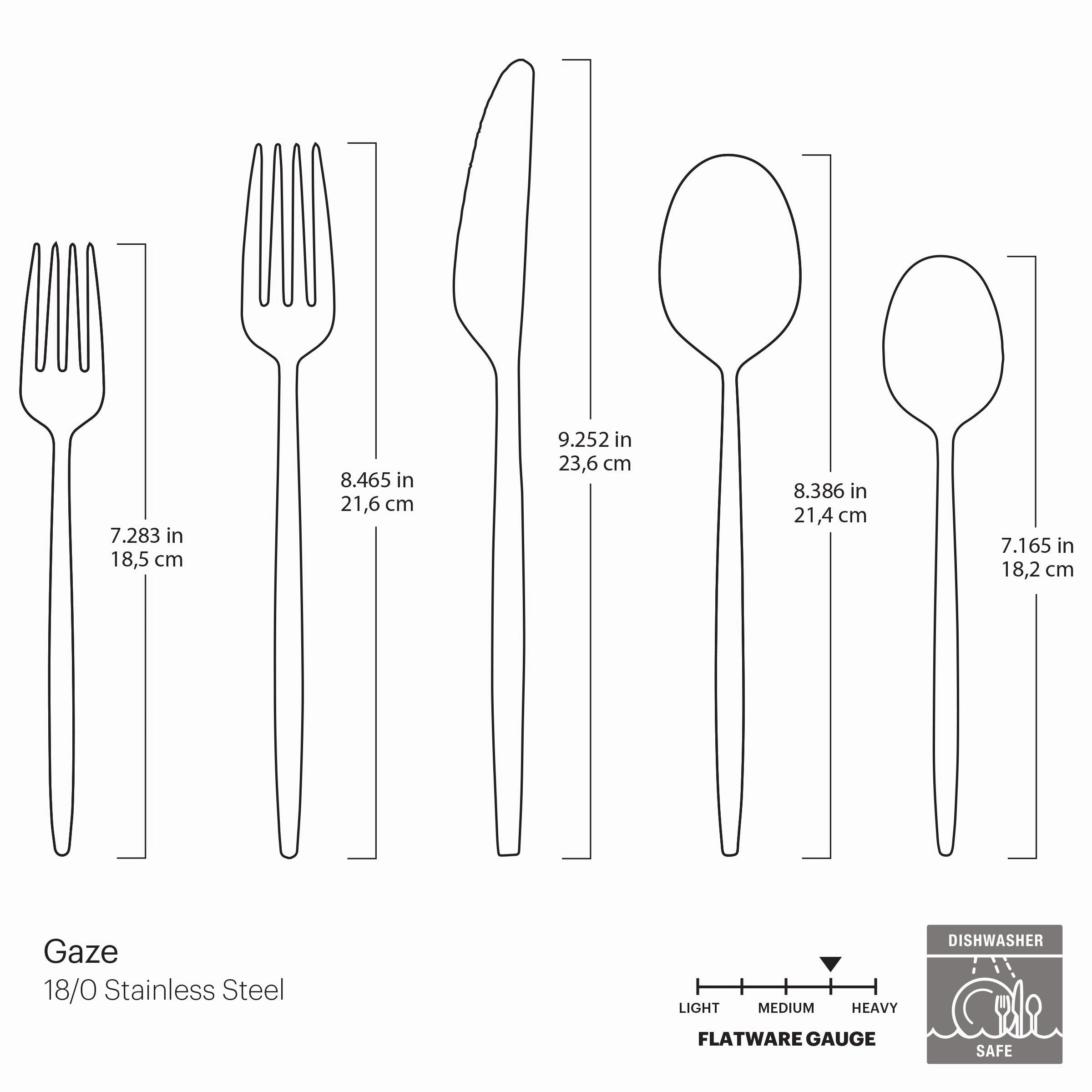Gaze Champagne Satin 20 Piece Flatware Set