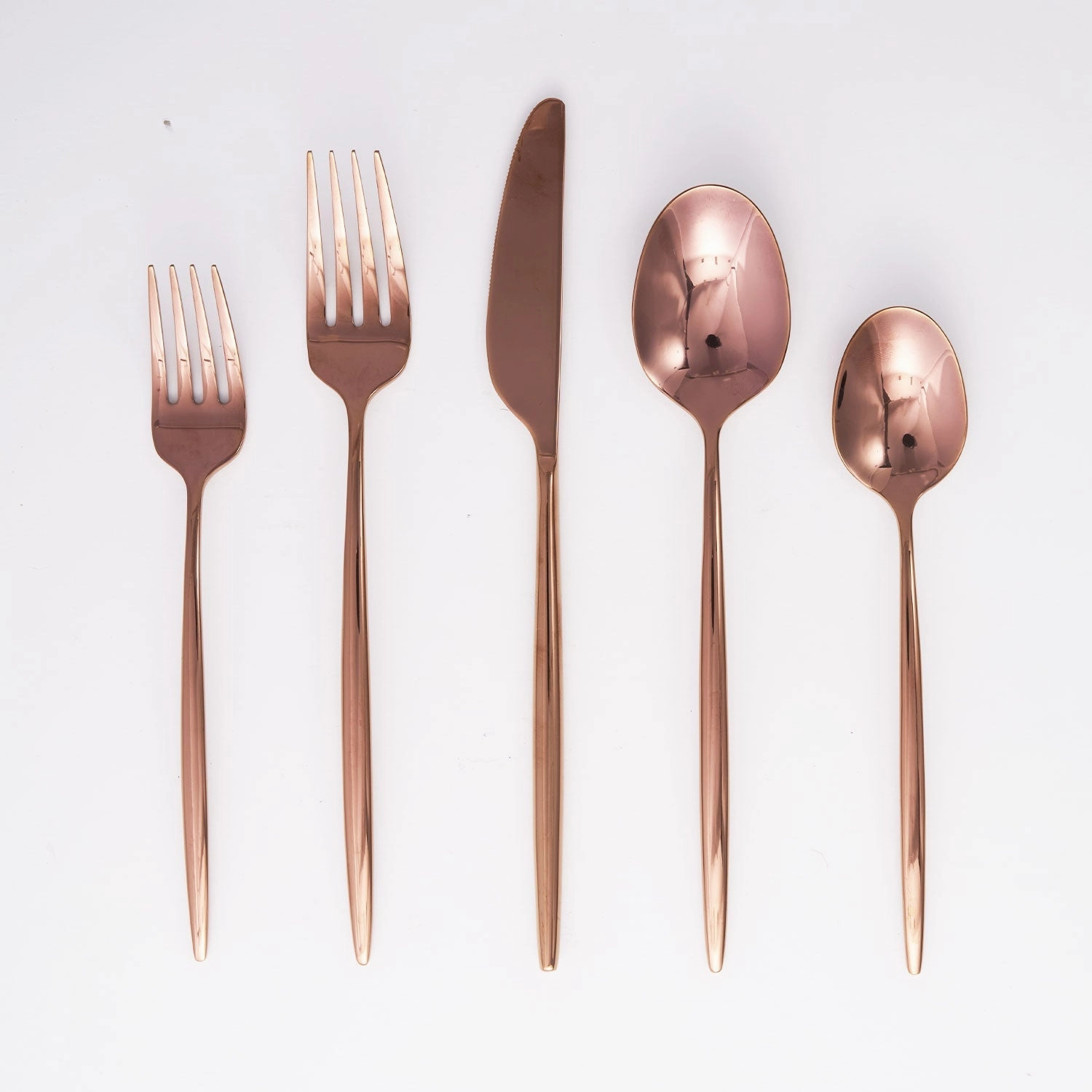 Gaze Copper Mirror 20 Piece Flatware Set