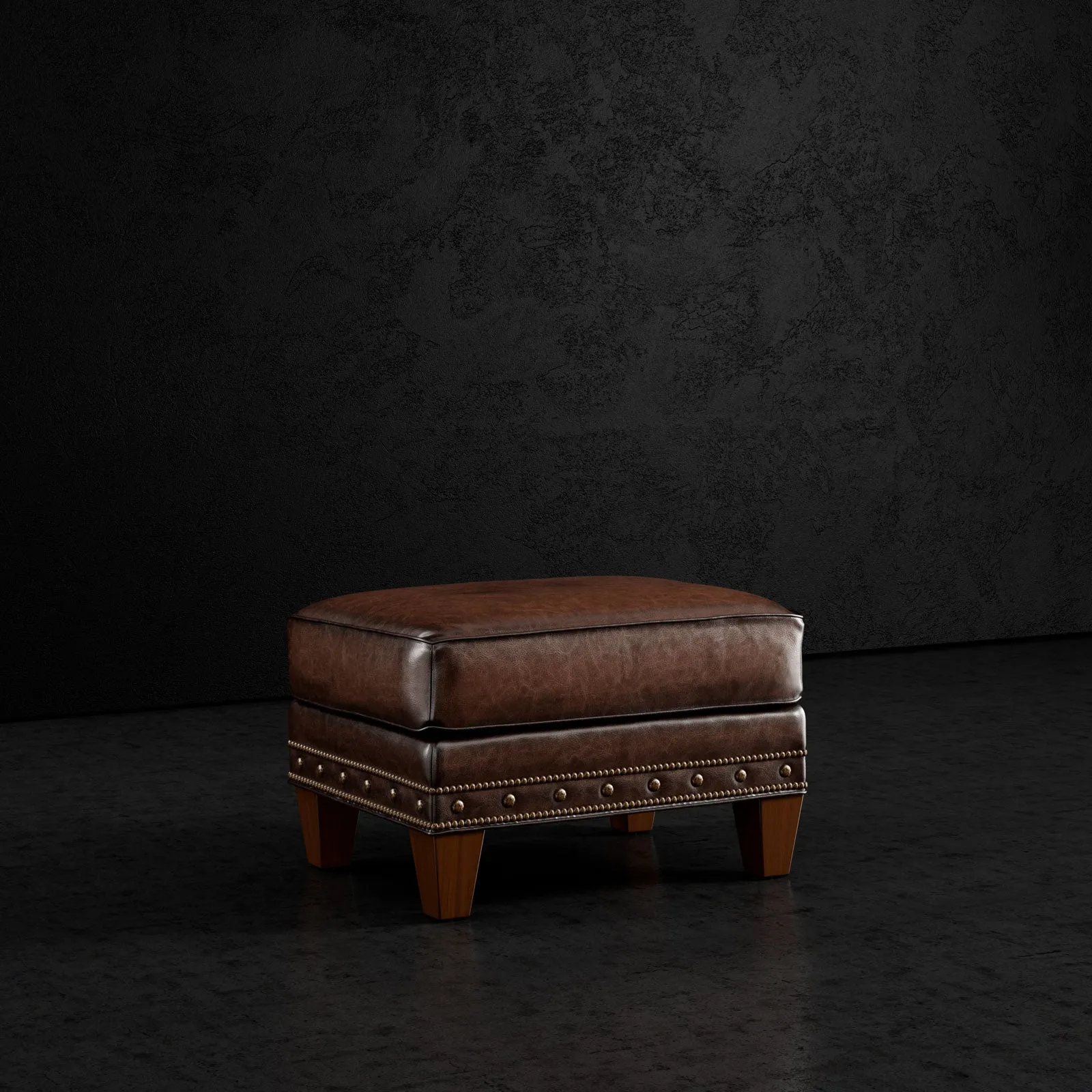 Gentry Leather Ottoman