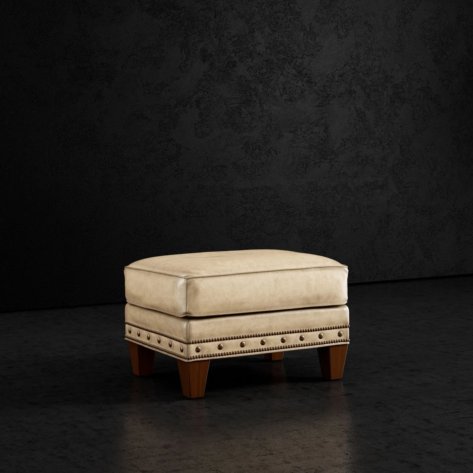 Gentry Leather Ottoman