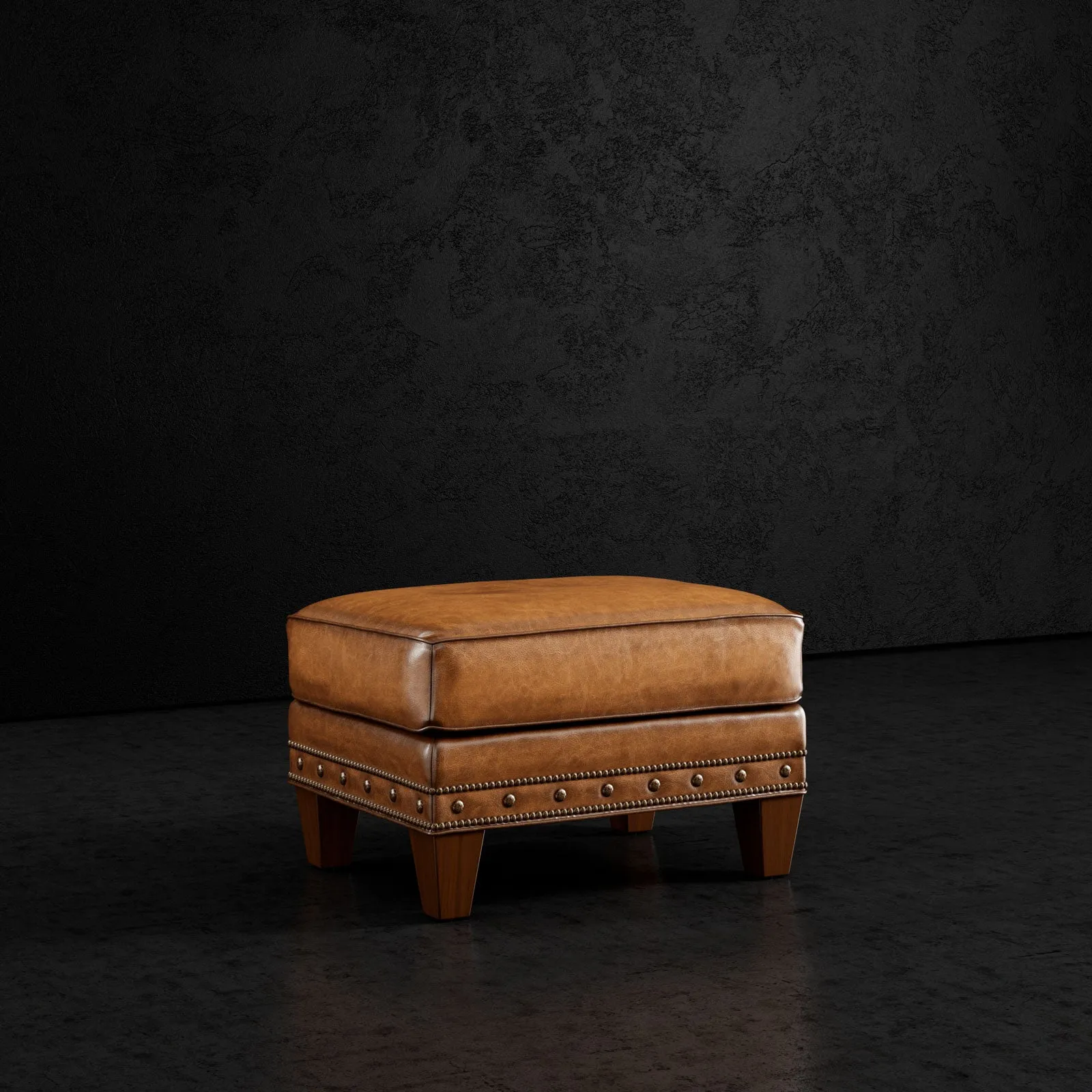 Gentry Leather Ottoman