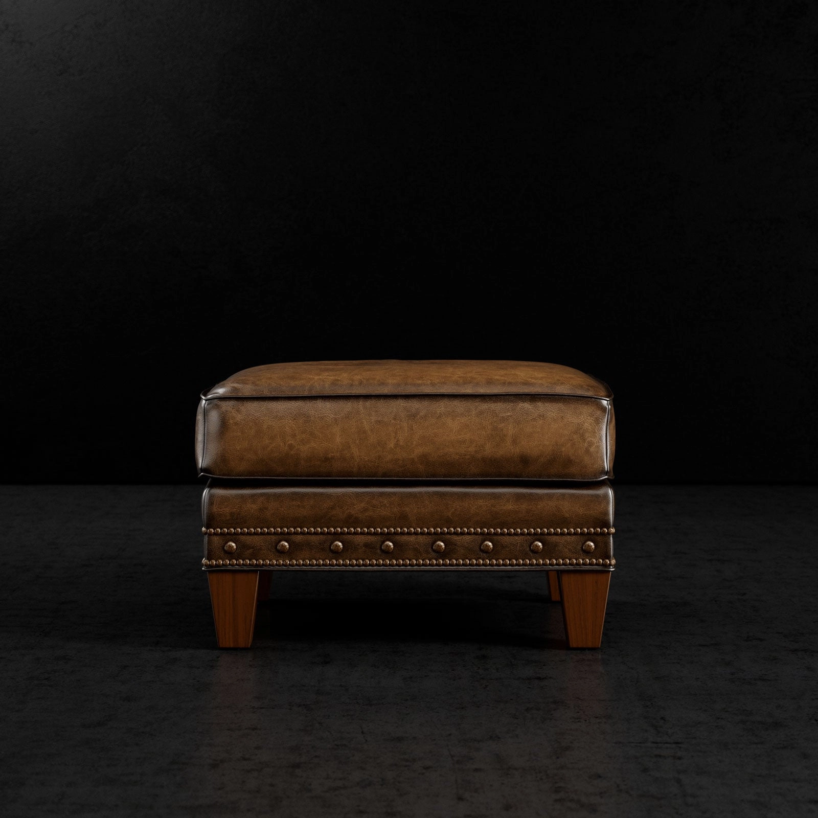 Gentry Leather Ottoman
