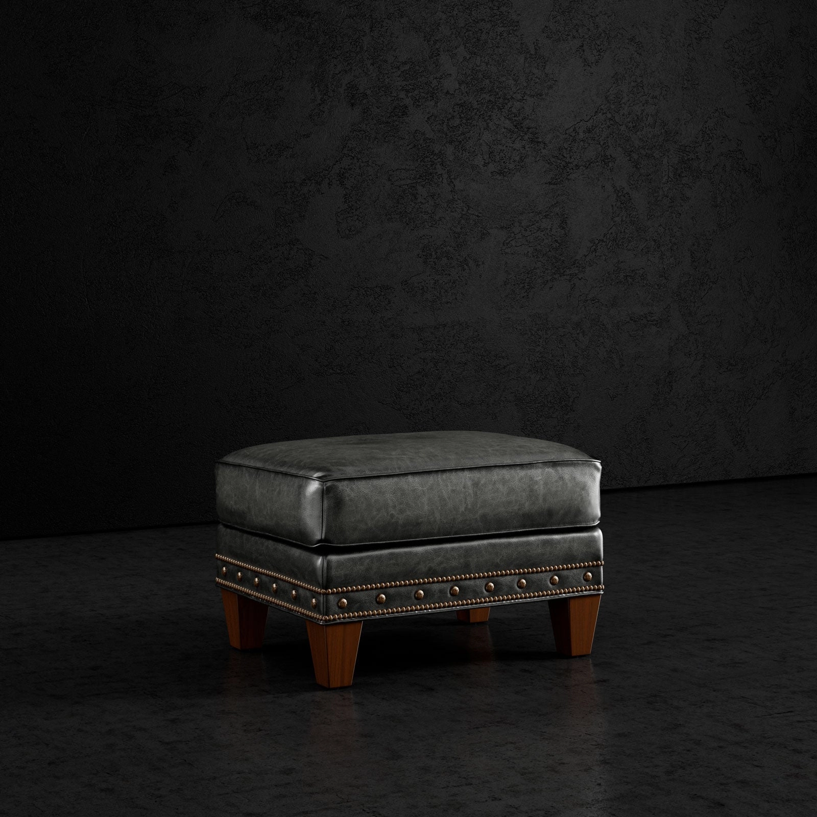 Gentry Leather Ottoman