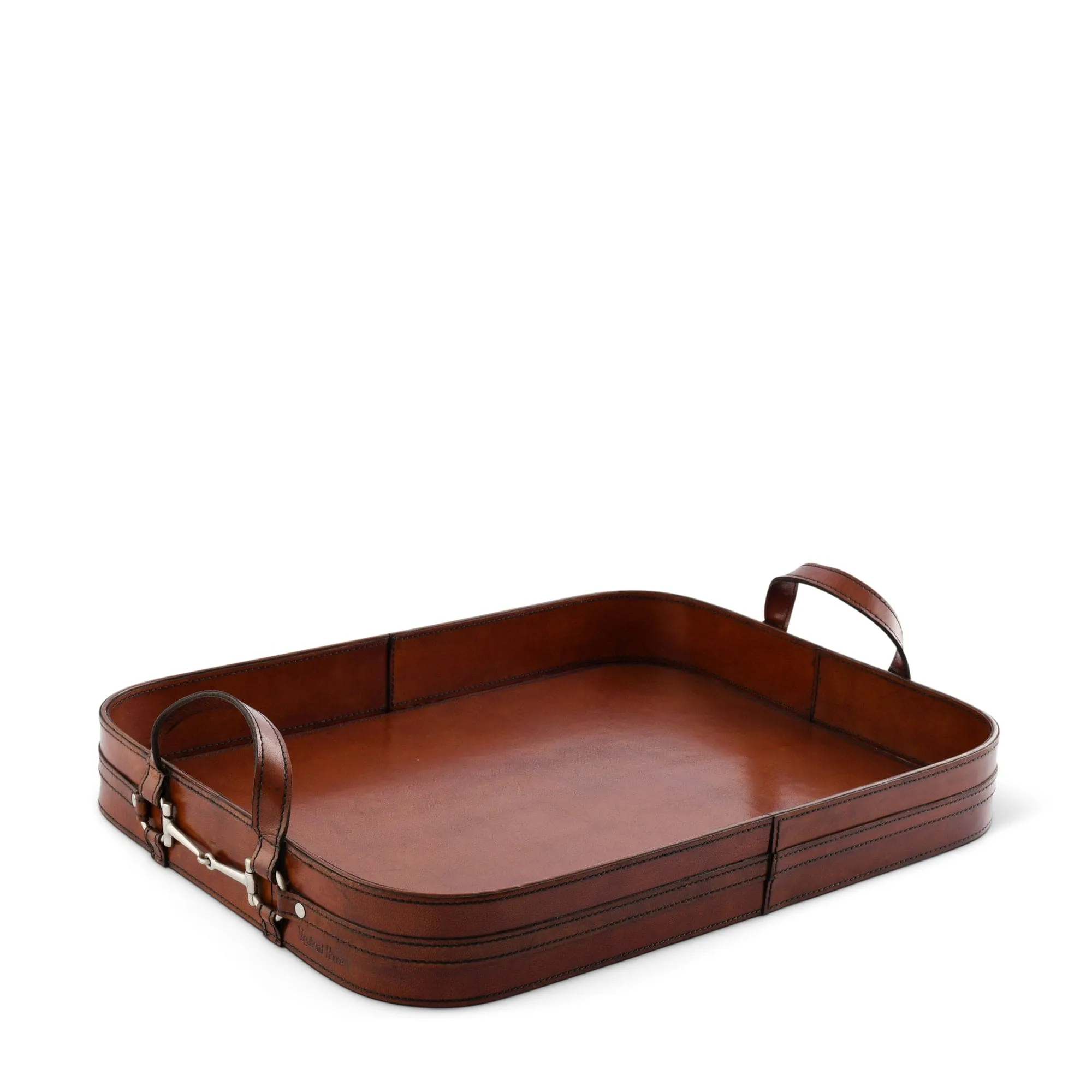 Genuine Leather Snaffle Bit Serving Tray  Perfect for Entertaining