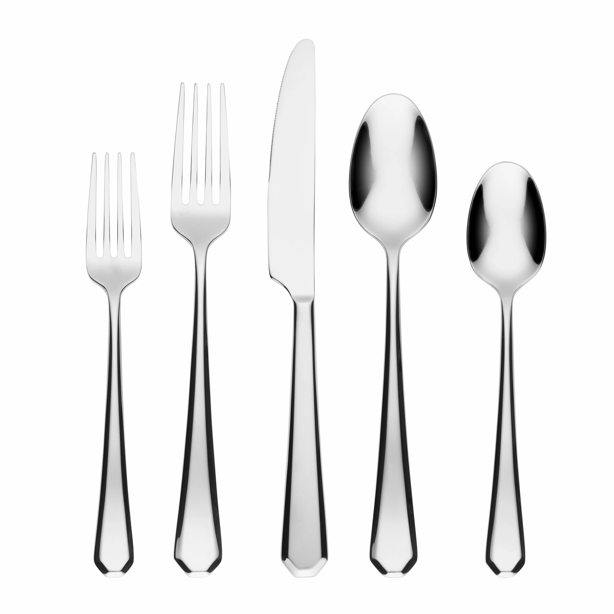 Geo Mirror 20 Piece Flatware Set