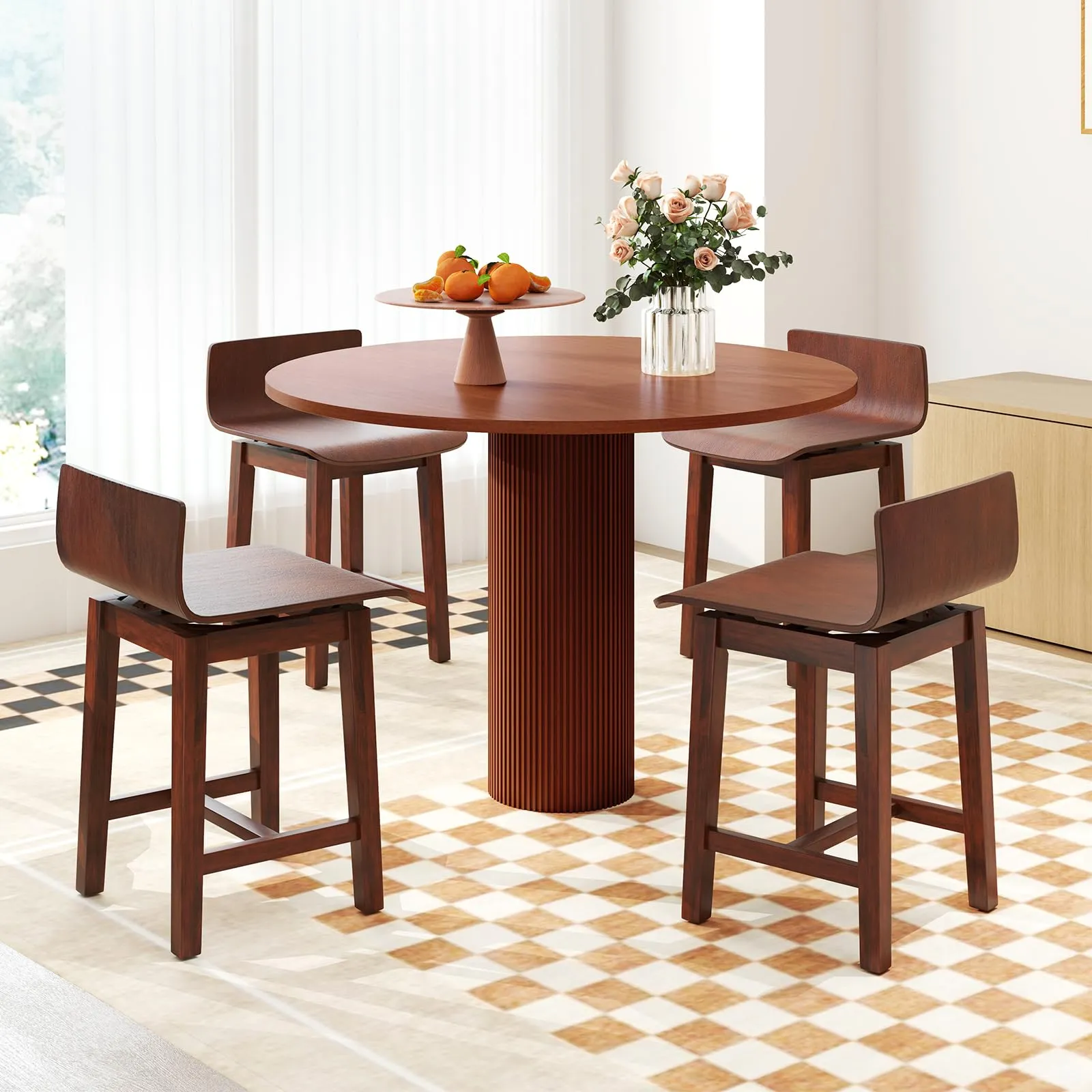 Giantex 19" Swivel Dining Chairs Set of 2/4