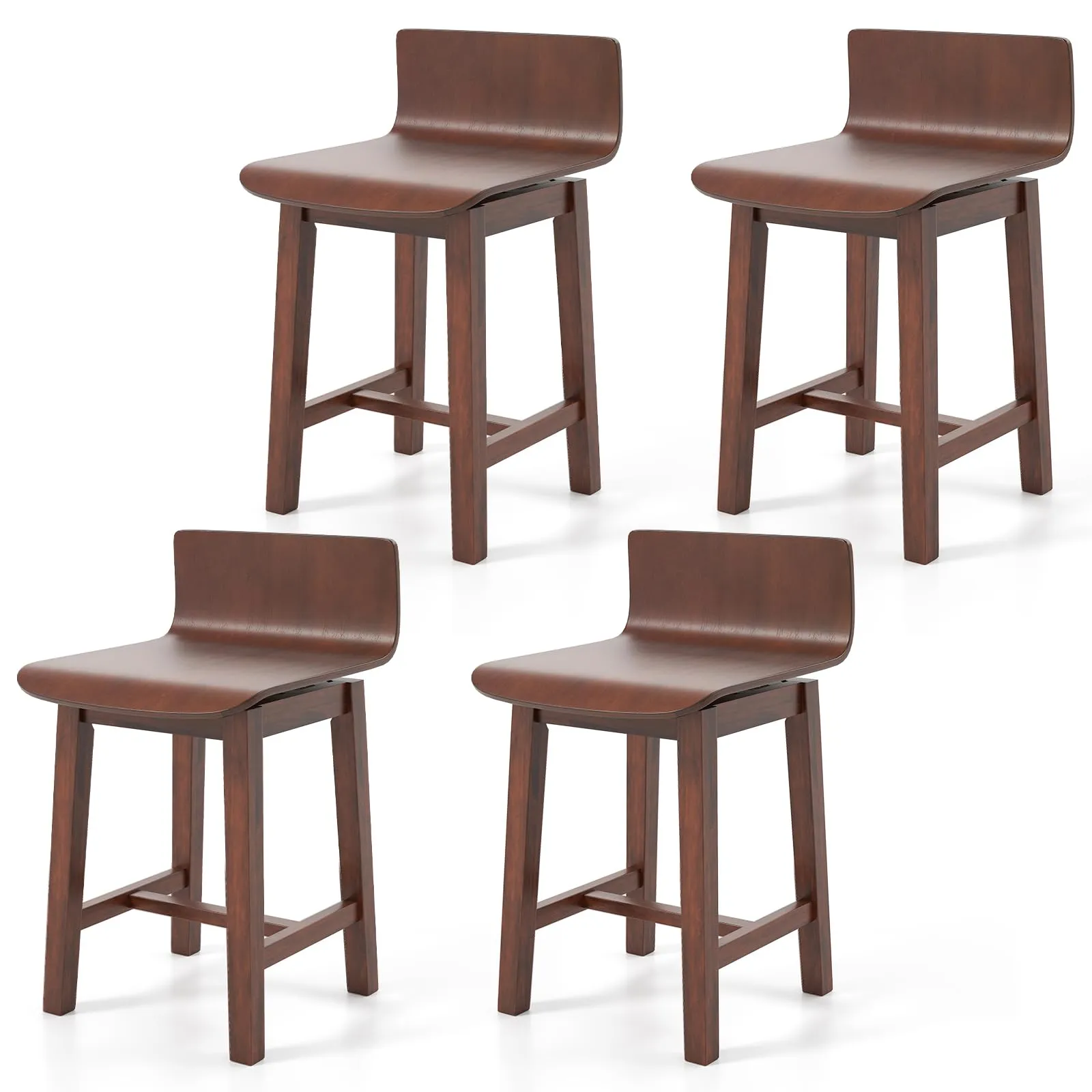 Giantex 19" Swivel Dining Chairs Set of 2/4