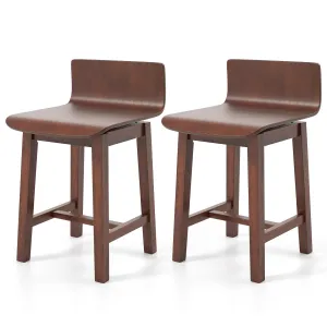 Giantex 19" Swivel Dining Chairs Set of 2/4 set of dining chairs, wooden chairs