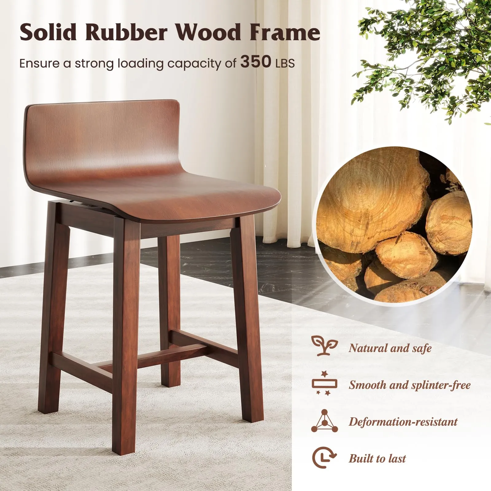 Giantex 19" Swivel Dining Chairs Set of 2/4