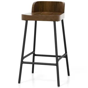 Giantex 24.5'' Bar Stool, Counter Height Bar Stools with Low Back & Footrest kitchen barstool, adjustable bar stool
