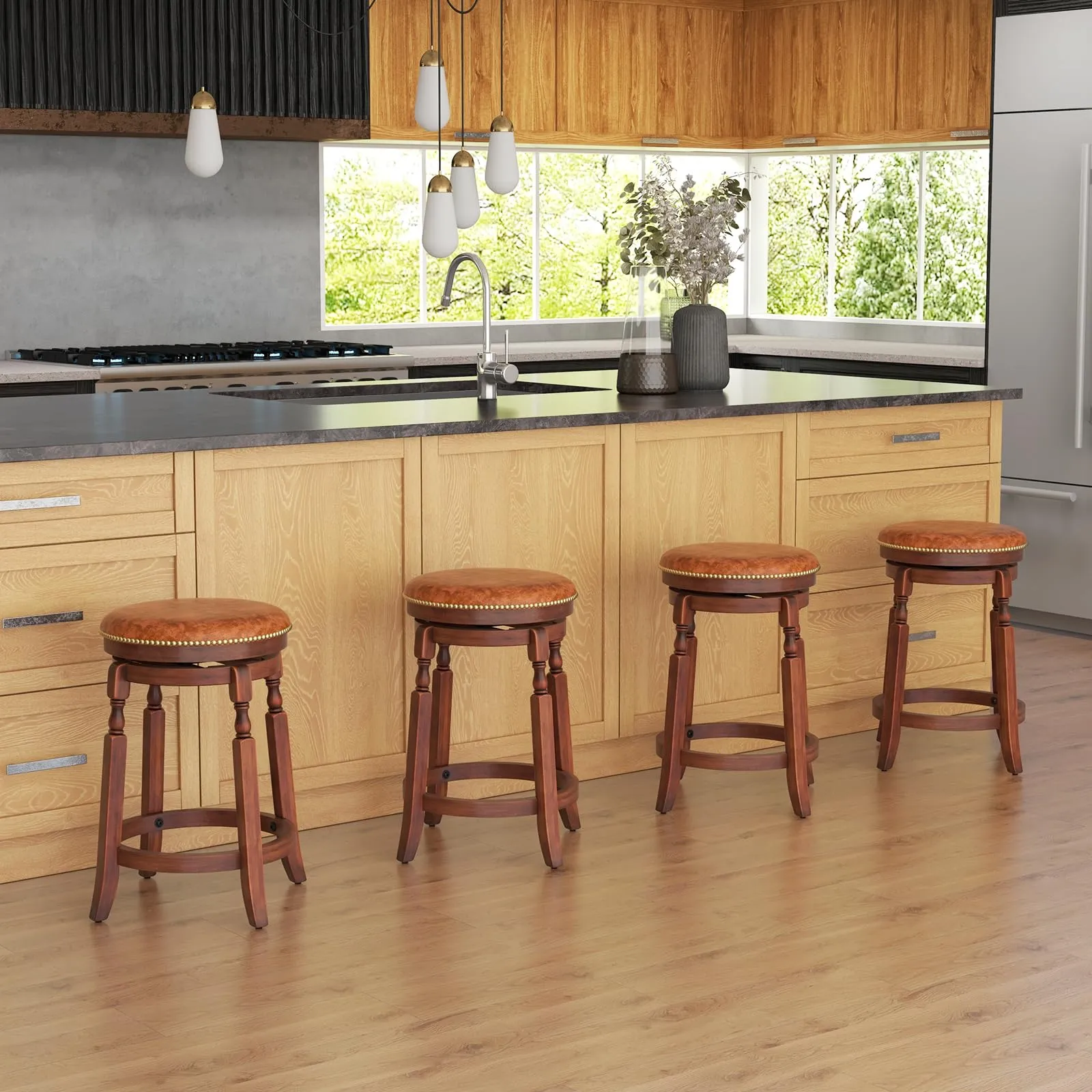Giantex 24" /29.5" Swivel Bar Stools