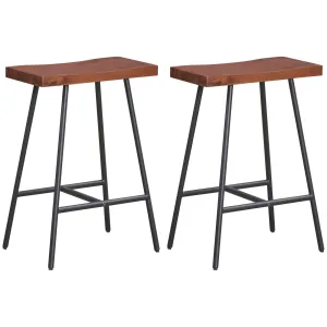 Giantex 24" Bar Stools Set of 2, Counter Height Bar Stools with Footrests, Solid Metal Legs kitchen barstool, adjustable bar stool