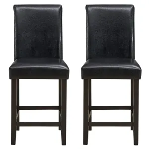 Giantex 25 inch Wooden Vintage Bar Chairs, Counter Stools w/ Upholstered Foam Cushion & Solid Rubber Wood Legs kitchen barstool, adjustable bar stool