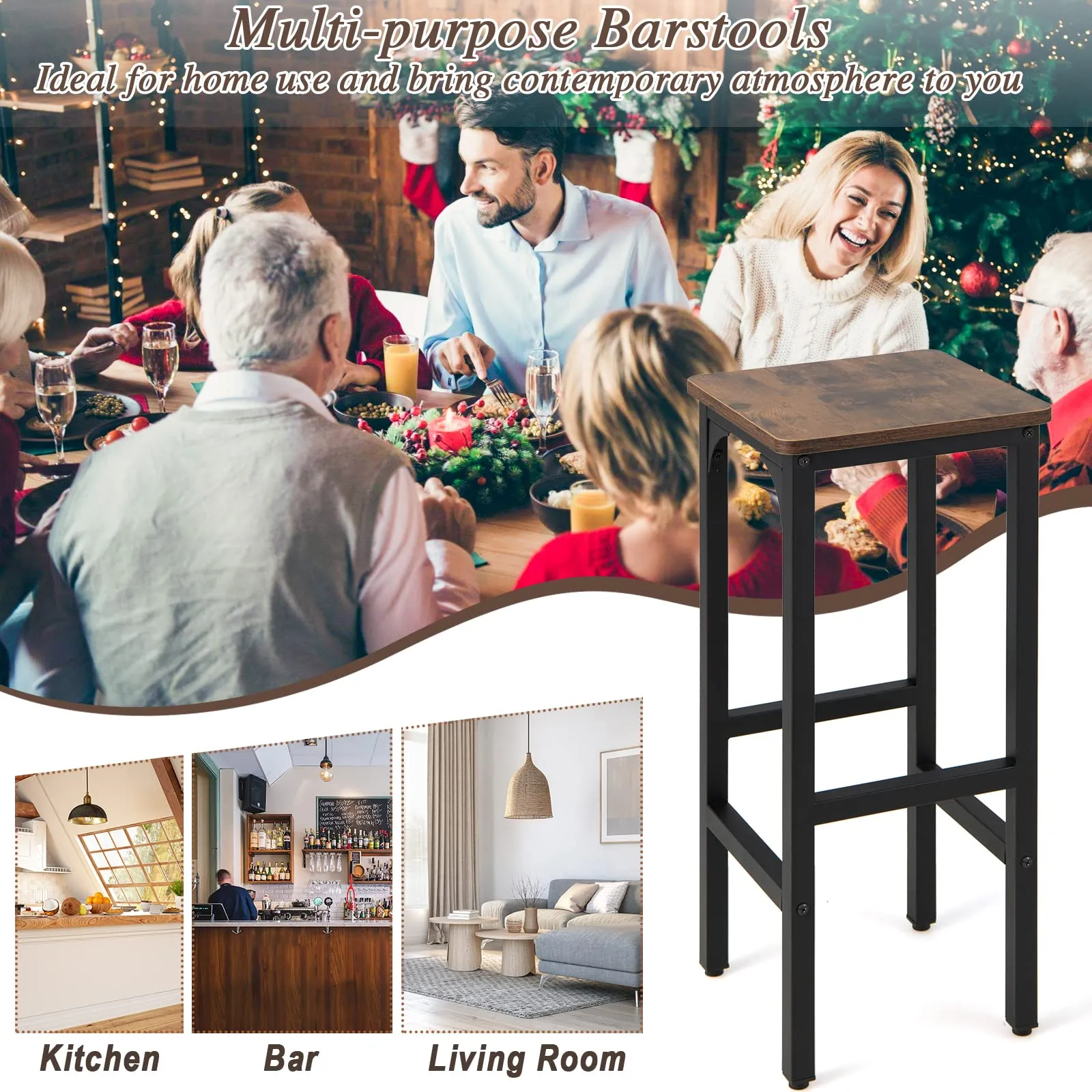 Giantex 28" Counter Height Bar Stools Set of 4