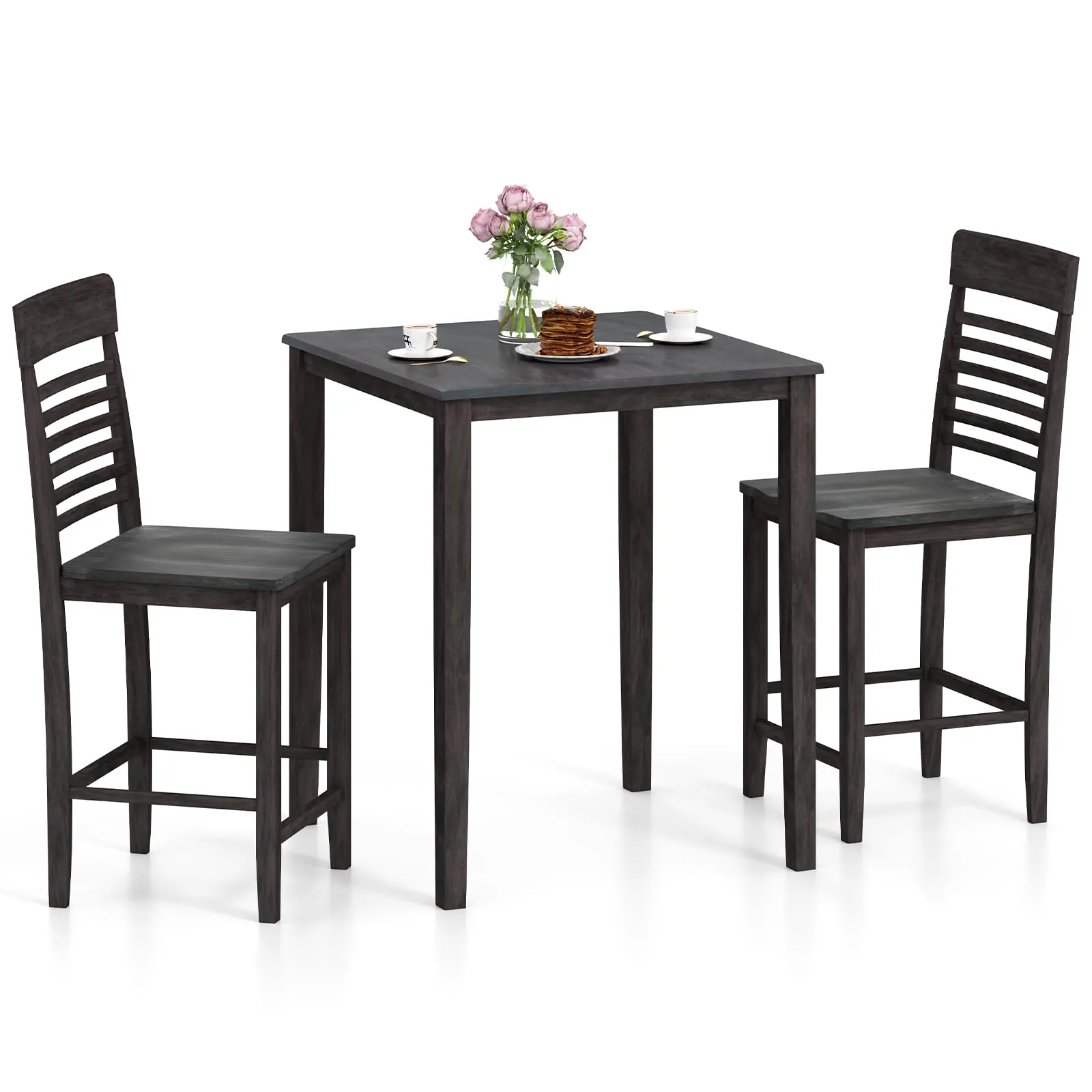 Giantex 3-Piece Dining Table Set for 2 for Small Place tablecloth, dining table