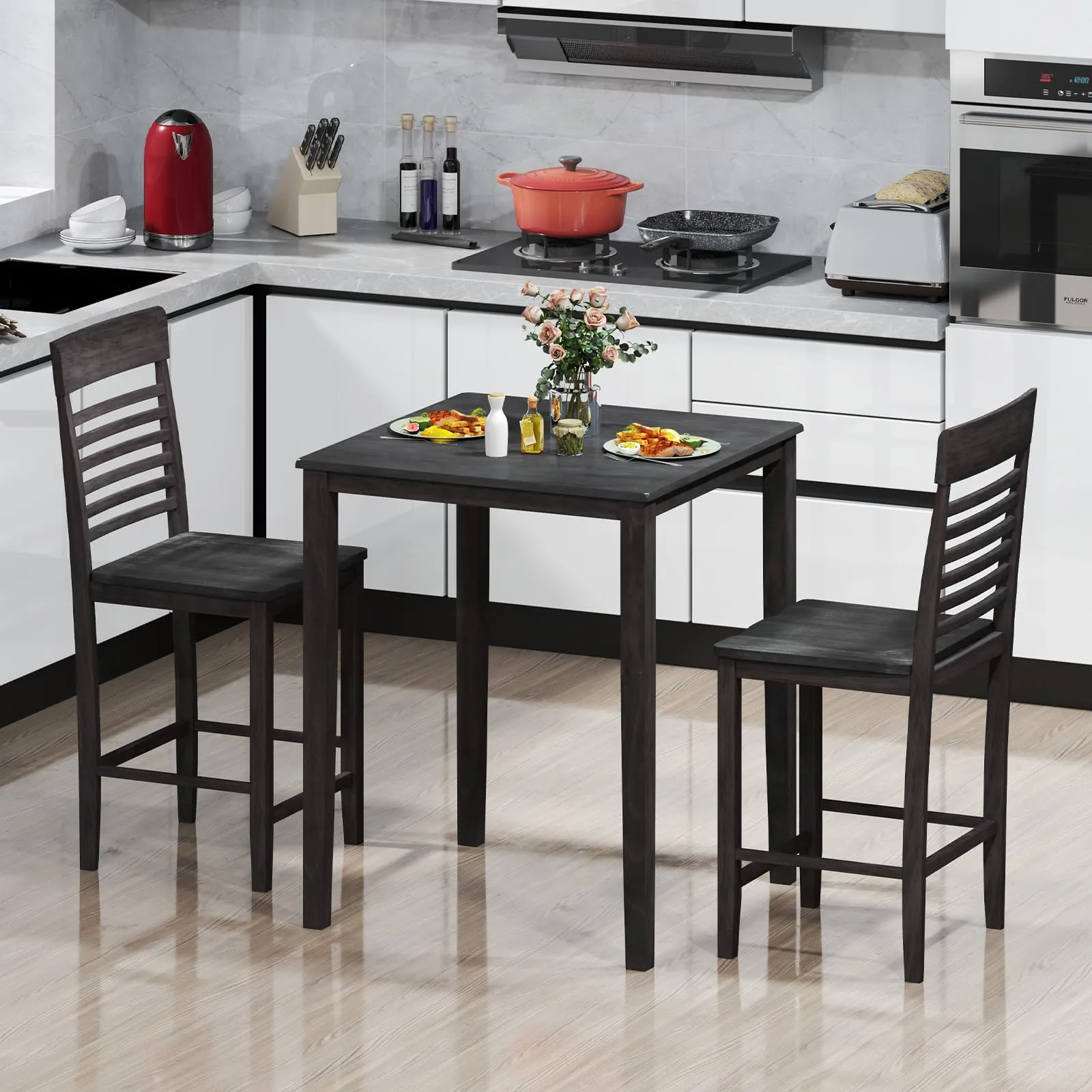 Giantex 3-Piece Dining Table Set for 2 for Small Place
