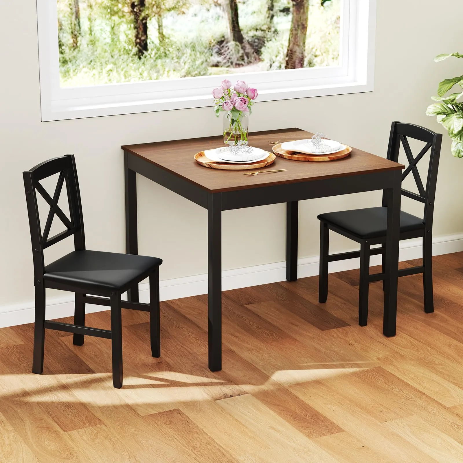 Giantex 3-Piece Dining Table Set for 2