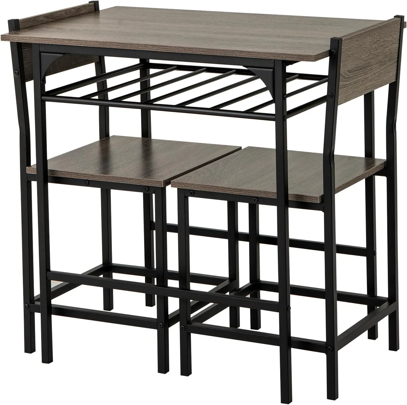 Giantex 3-Piece Dining Table Set with Wine Rack for 2 Small Space