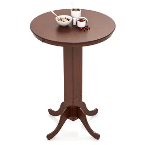 Giantex 30 Round Bar Table, Dining Table with Rubber Wood Frame farmhouse dining table, extendable dining table