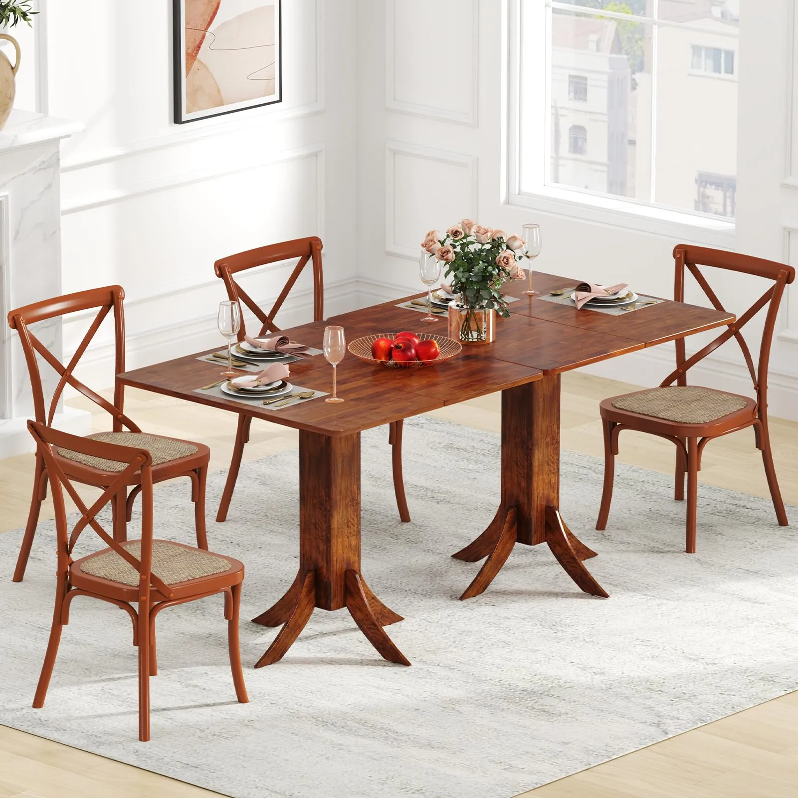 Giantex 33-Inch Square Dining Table for 2-4 People