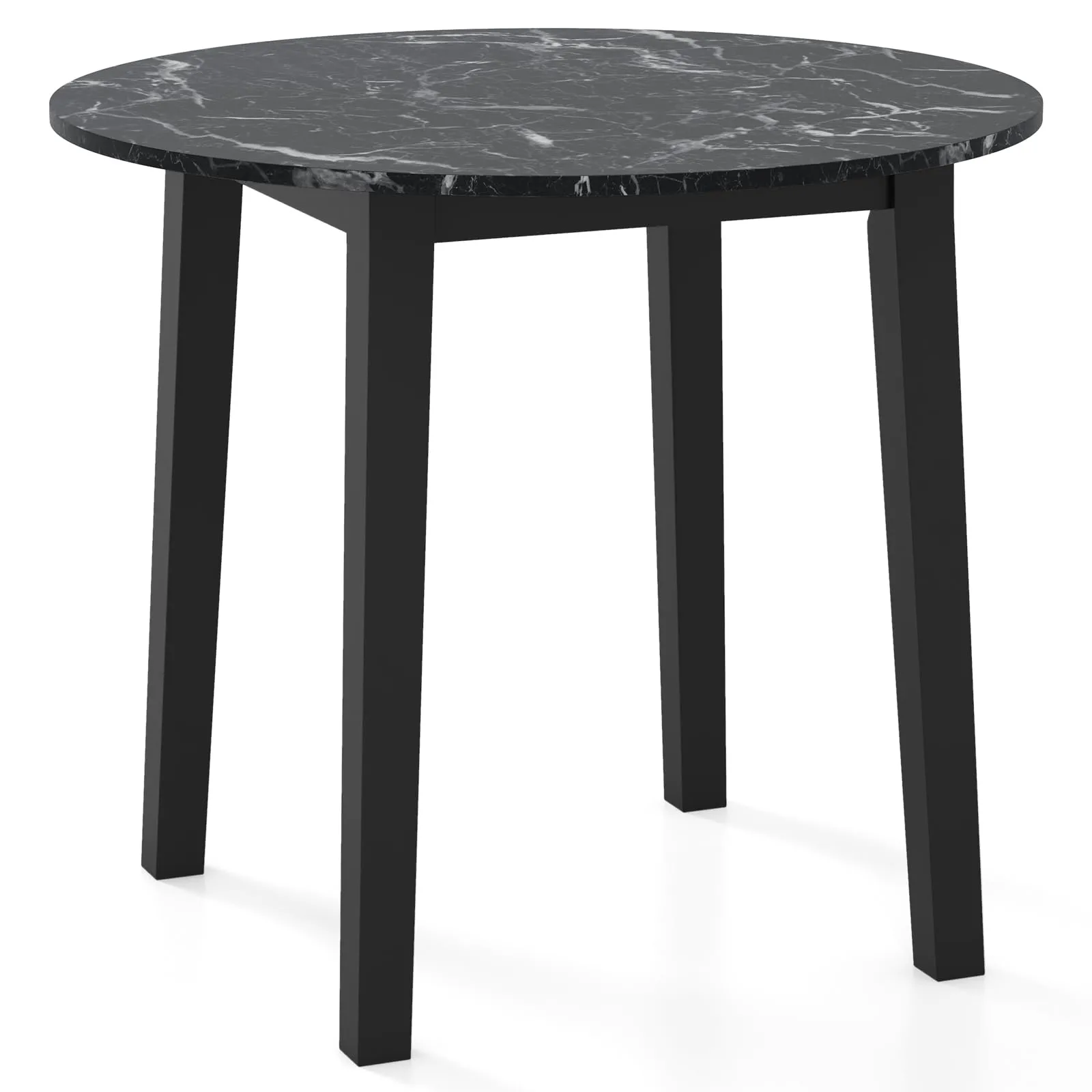 Giantex 35 Round Dining Table - Kitchen Table with Rubber Wood Legs