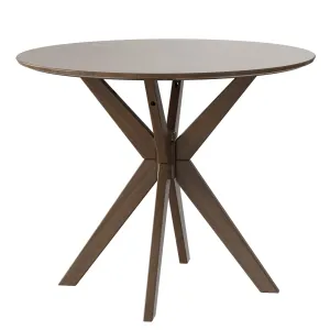 Giantex 36 Inch Round Wood Dining Table, Farmhouse Kitchen Table with Intersecting Pedestal Base & Adjustable Foot Pads farmhouse dining table, extendable dining table