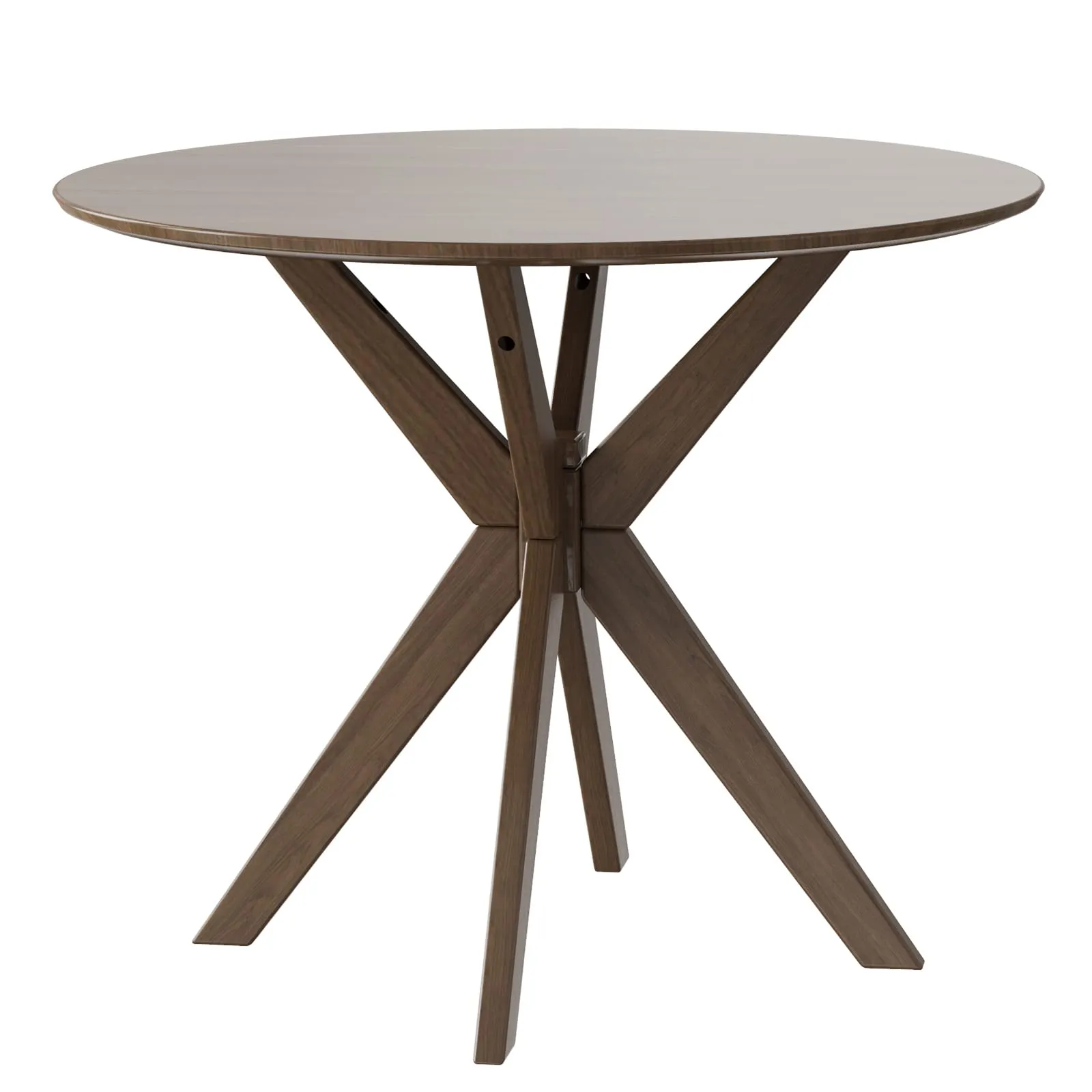 Giantex 36 Inch Round Wood Dining Table, Farmhouse Kitchen Table with Intersecting Pedestal Base & Adjustable Foot Pads farmhouse dining table, extendable dining table