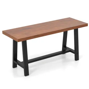 Giantex 40 Wood Dining Bench, 2 Person Entryway Shoe Bench with Metal Frame, Rectangular End of Bed Bench set of dining chairs, wooden chairs